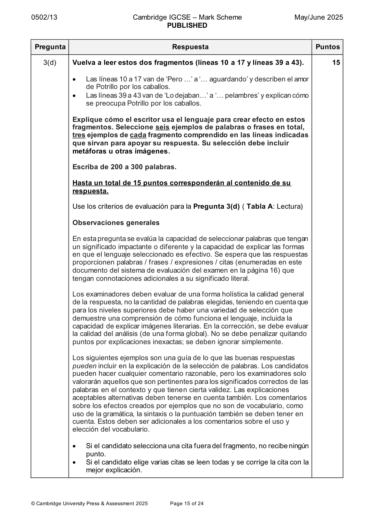 Mark scheme, page 15 of 24