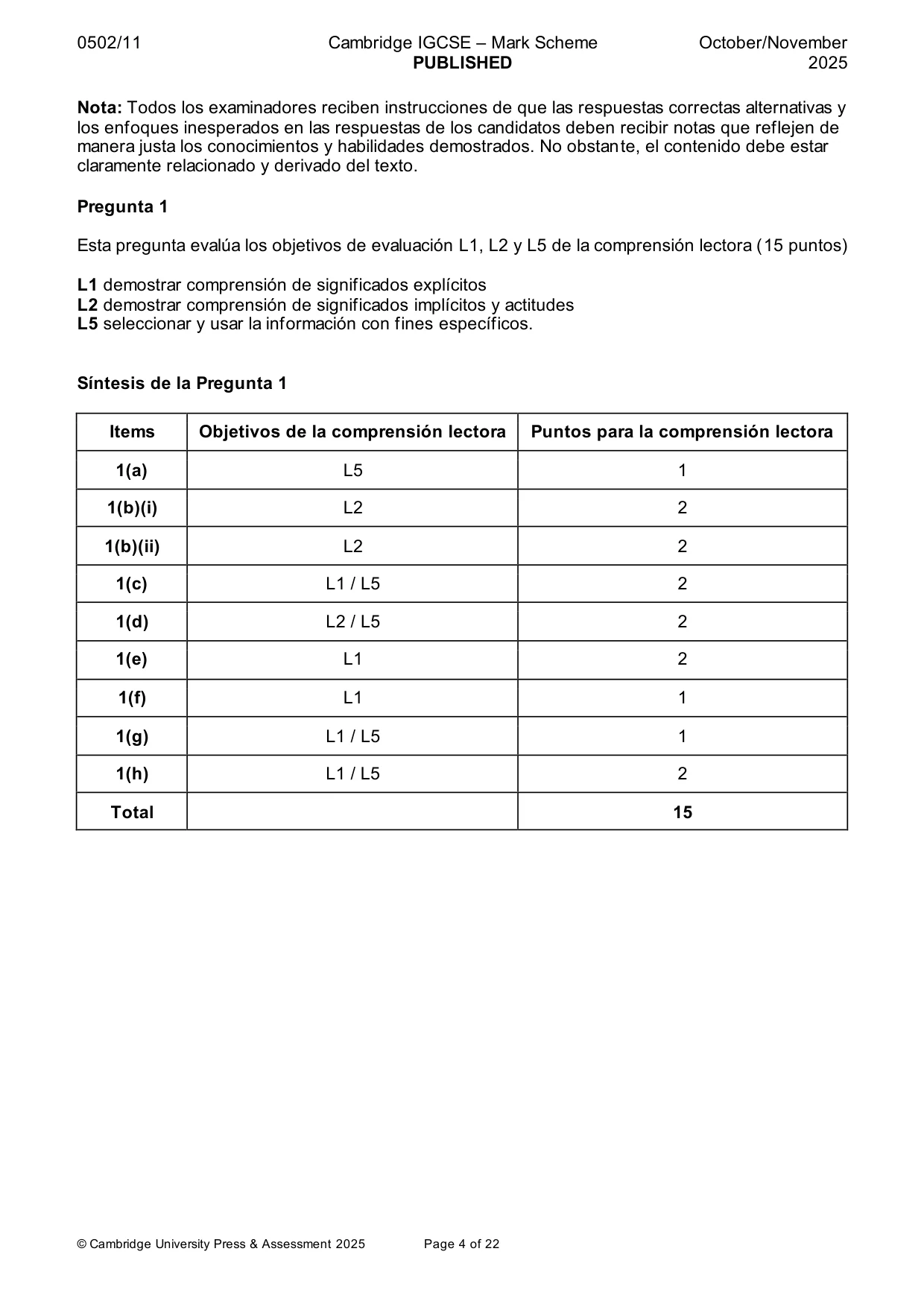 Mark scheme, page 4 of 22