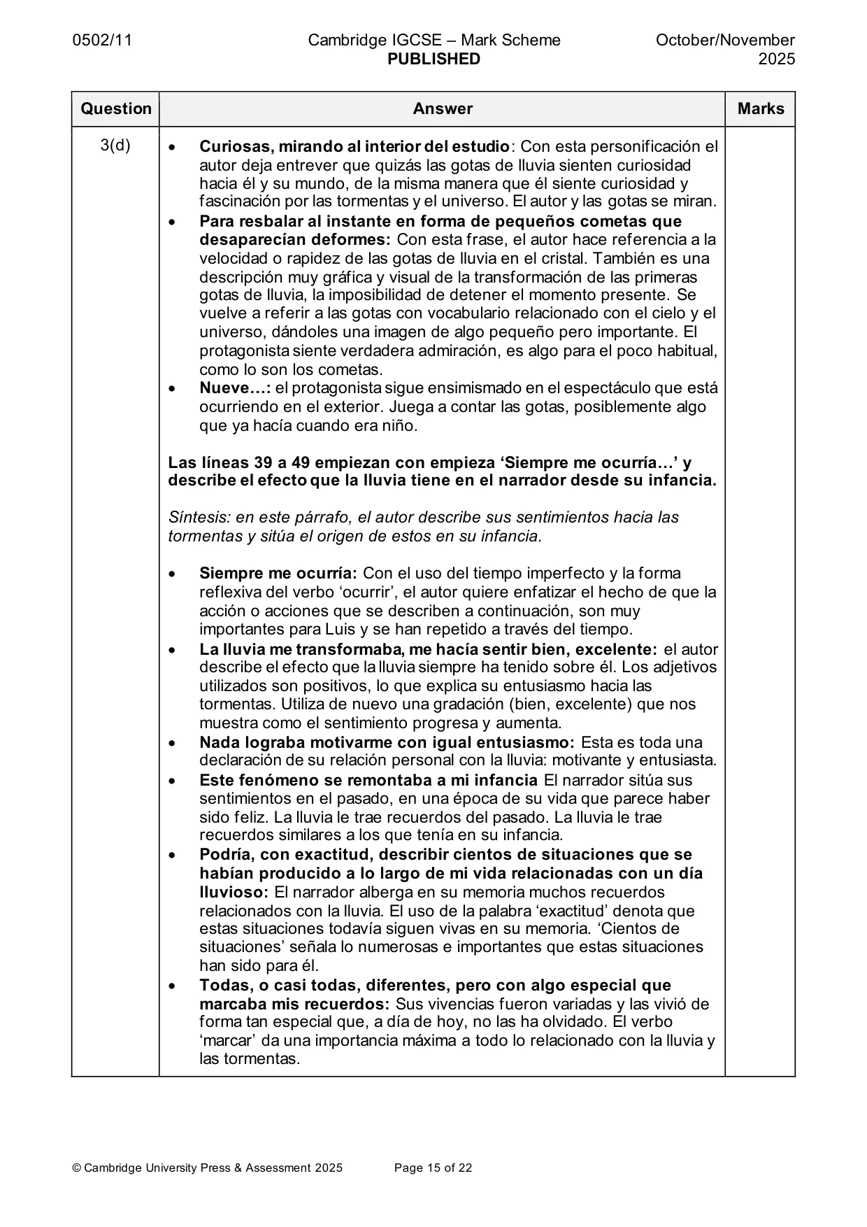 Mark scheme, page 15 of 22