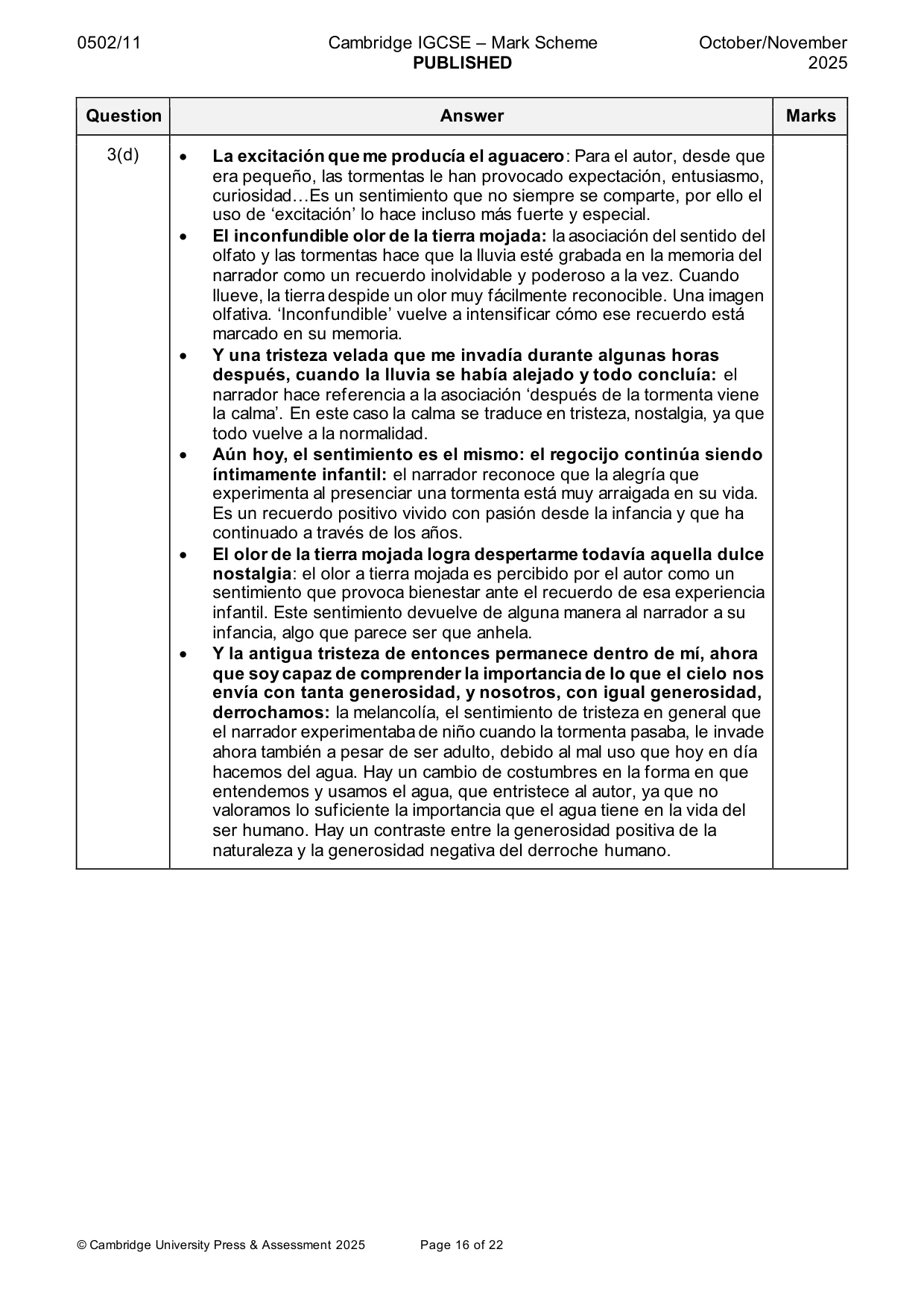 Mark scheme, page 16 of 22