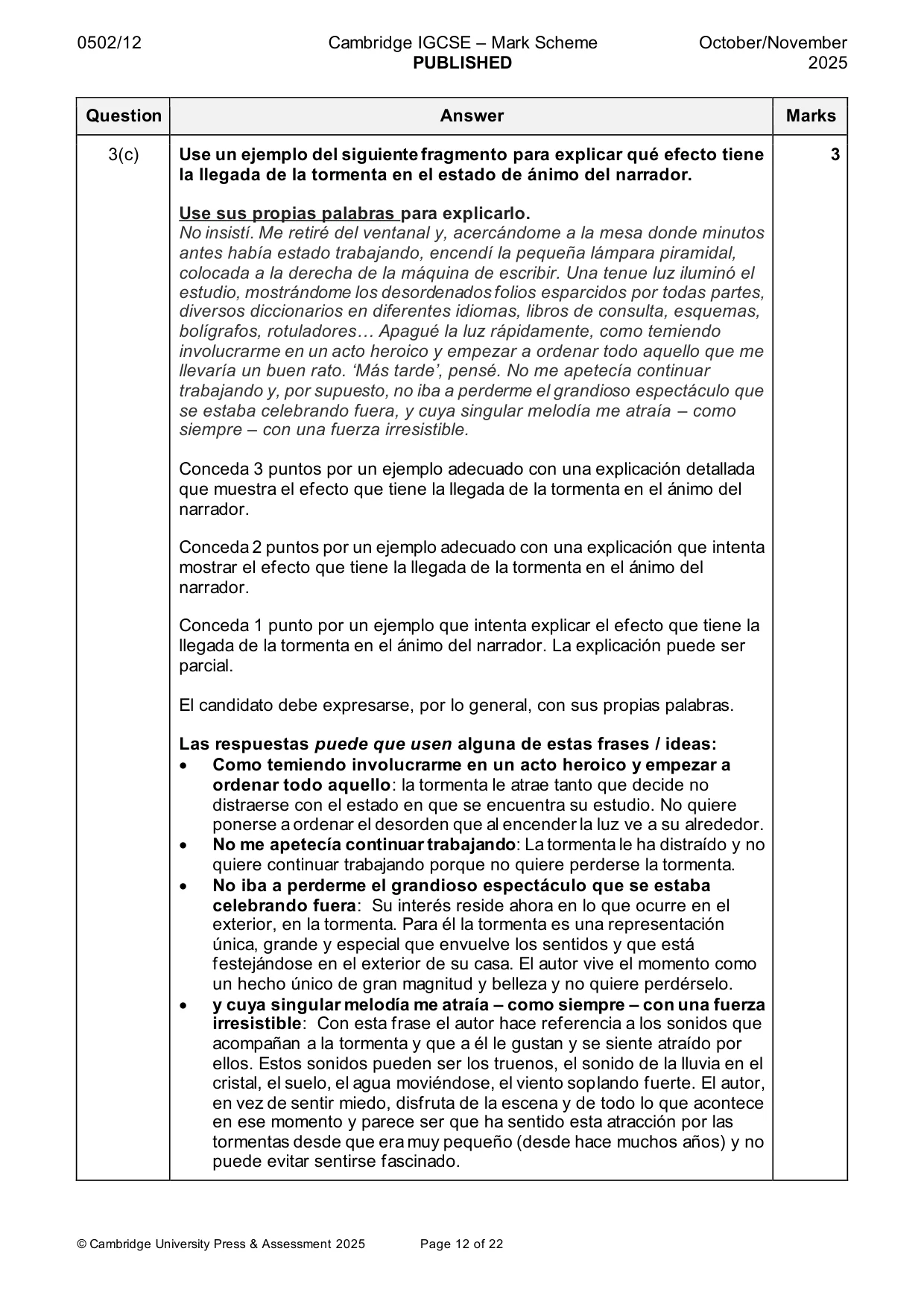 Mark scheme, page 12 of 22