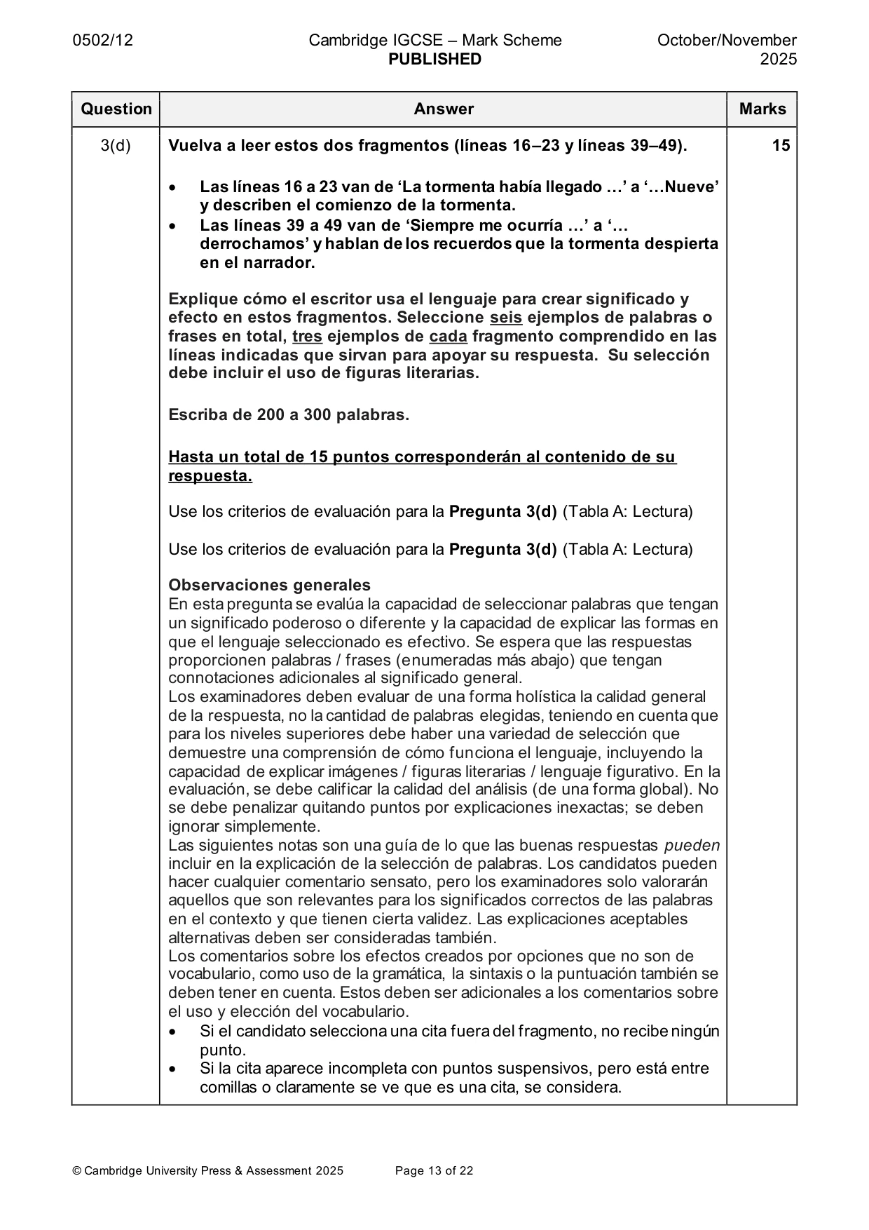 Mark scheme, page 13 of 22