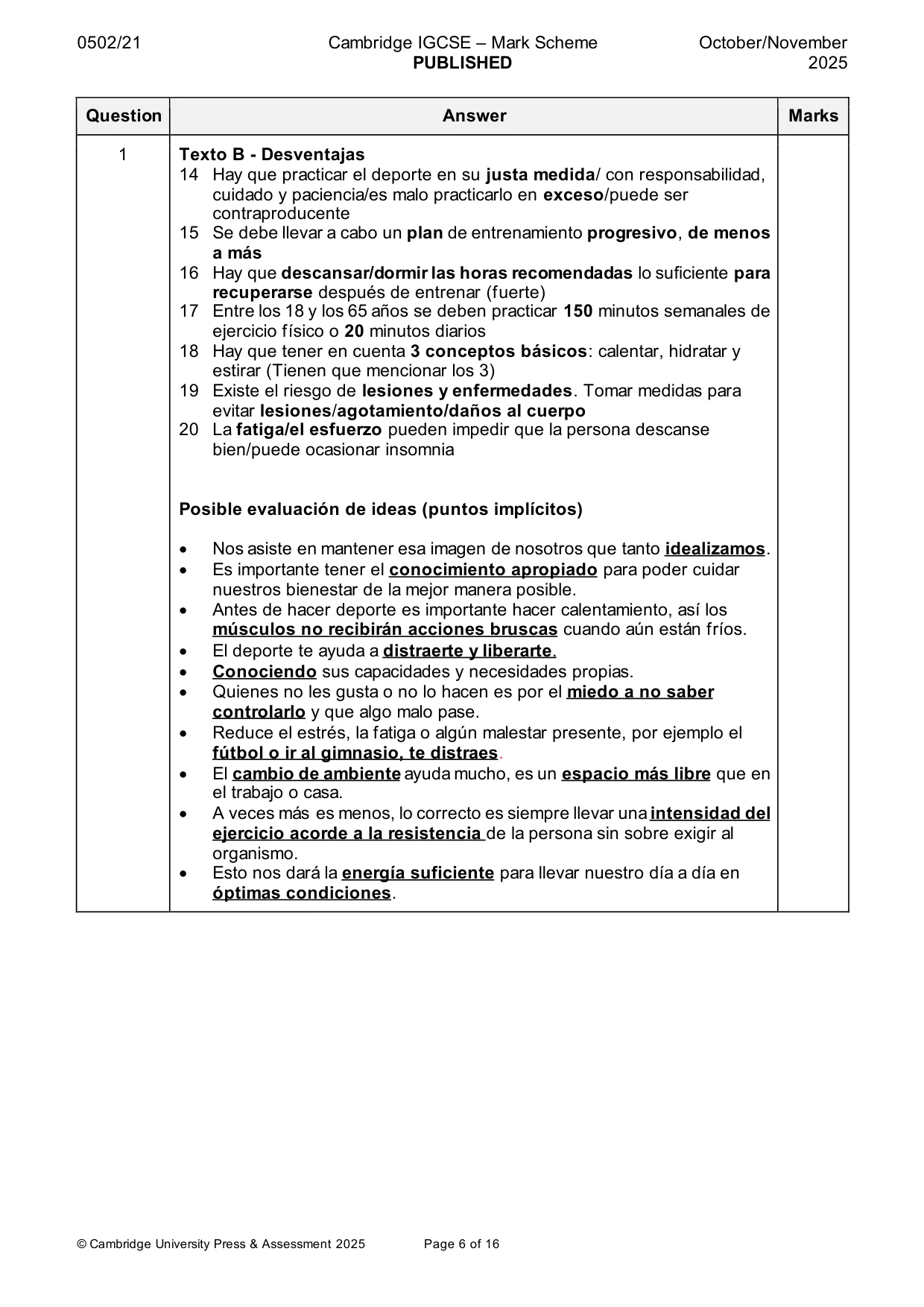 Mark scheme, page 6 of 16
