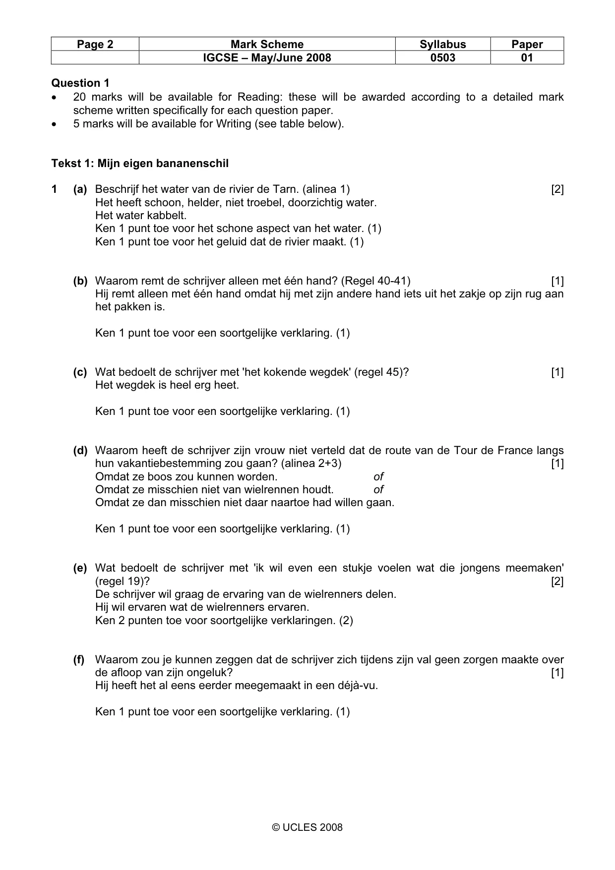 Mark scheme, page 2 of 7