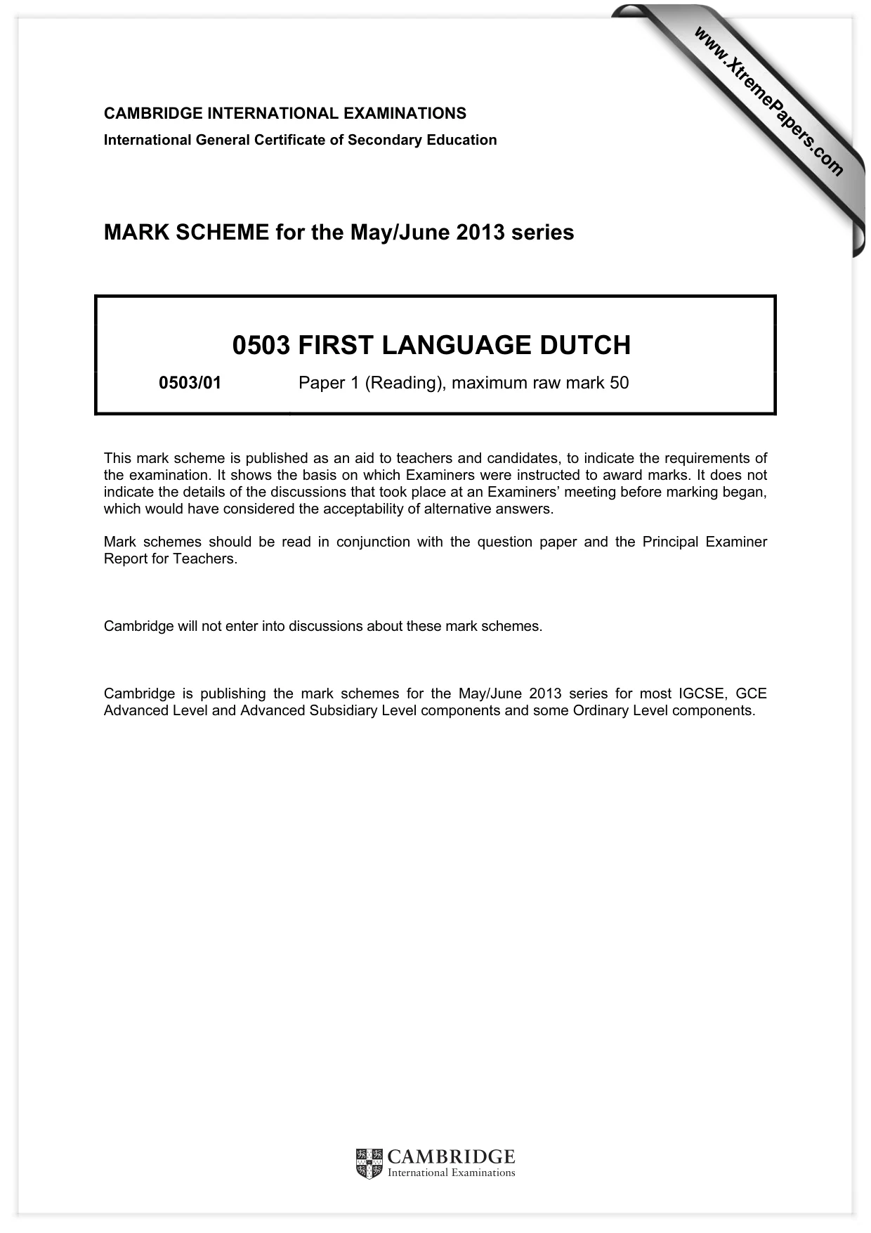 Mark scheme, page 1 of 5