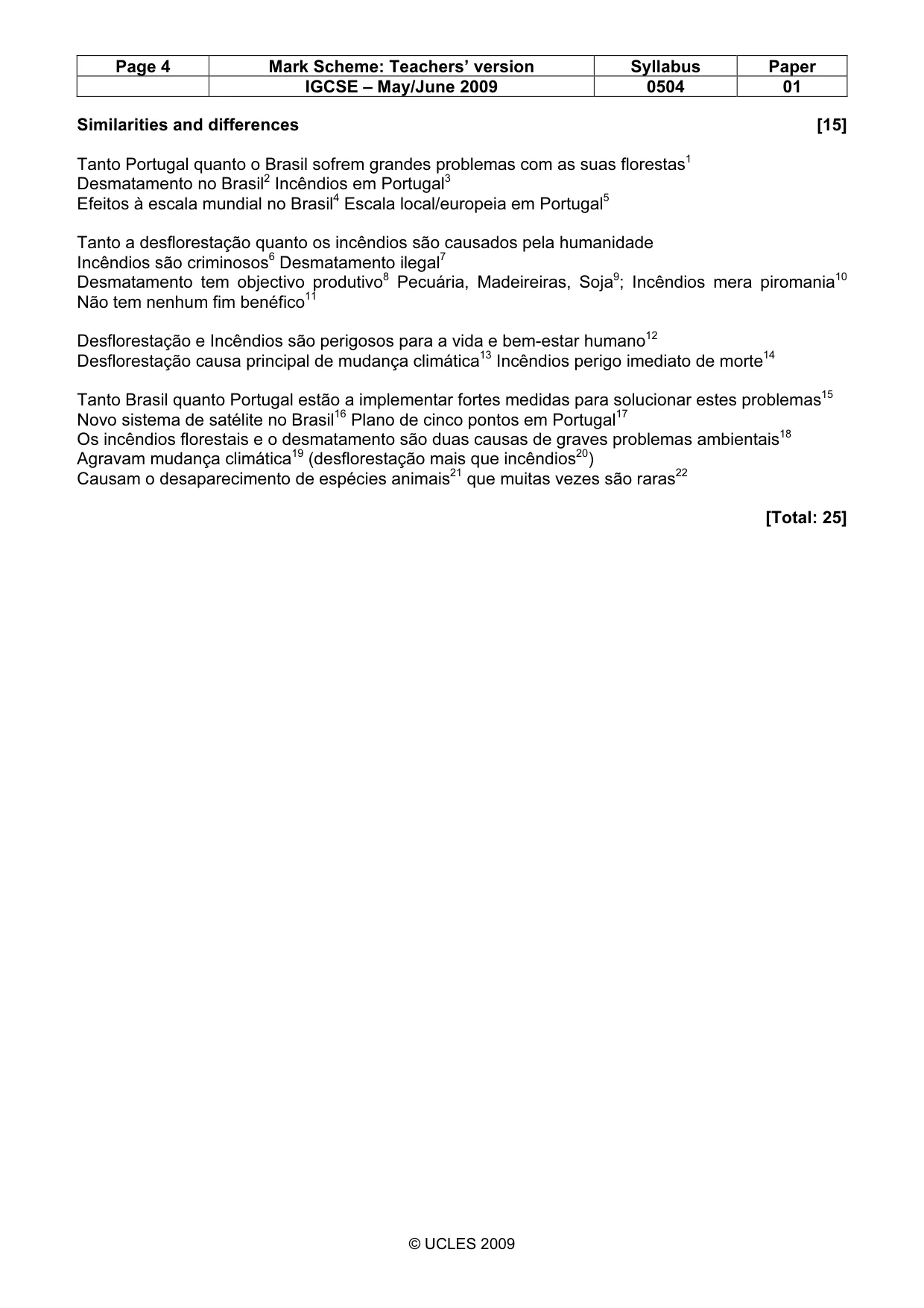 Mark scheme, page 4 of 4