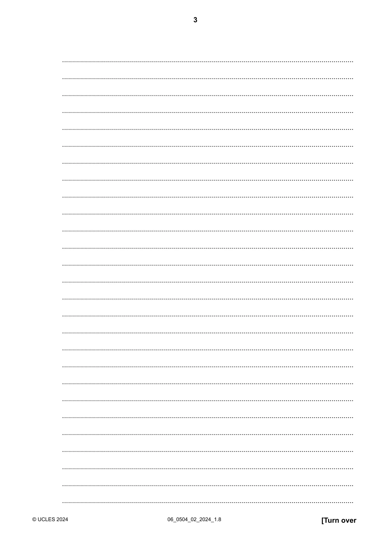 Cambridge IGCSE Portuguese - First Language 0504 2024 May/June Paper 2 · Variant 0 question paper, page 3 of 12