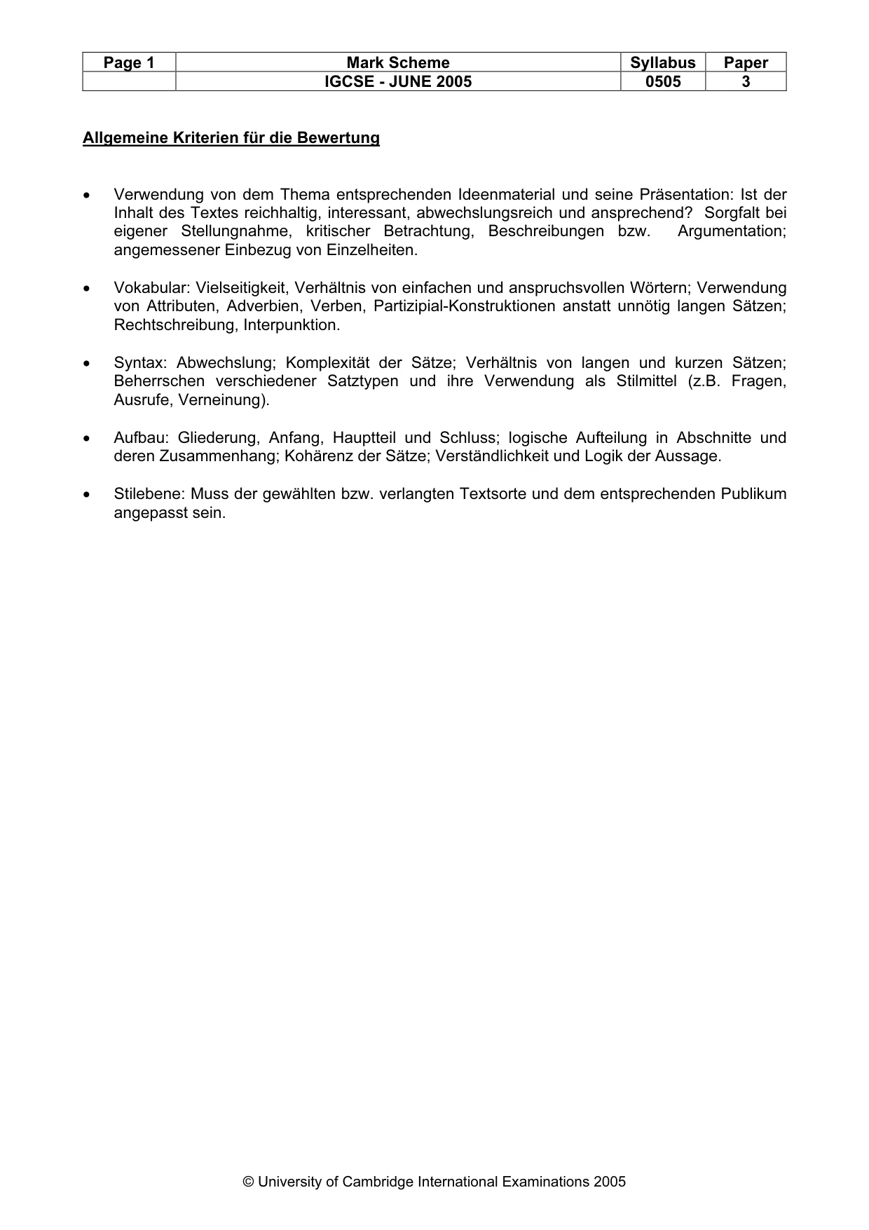 Mark scheme, page 4 of 5