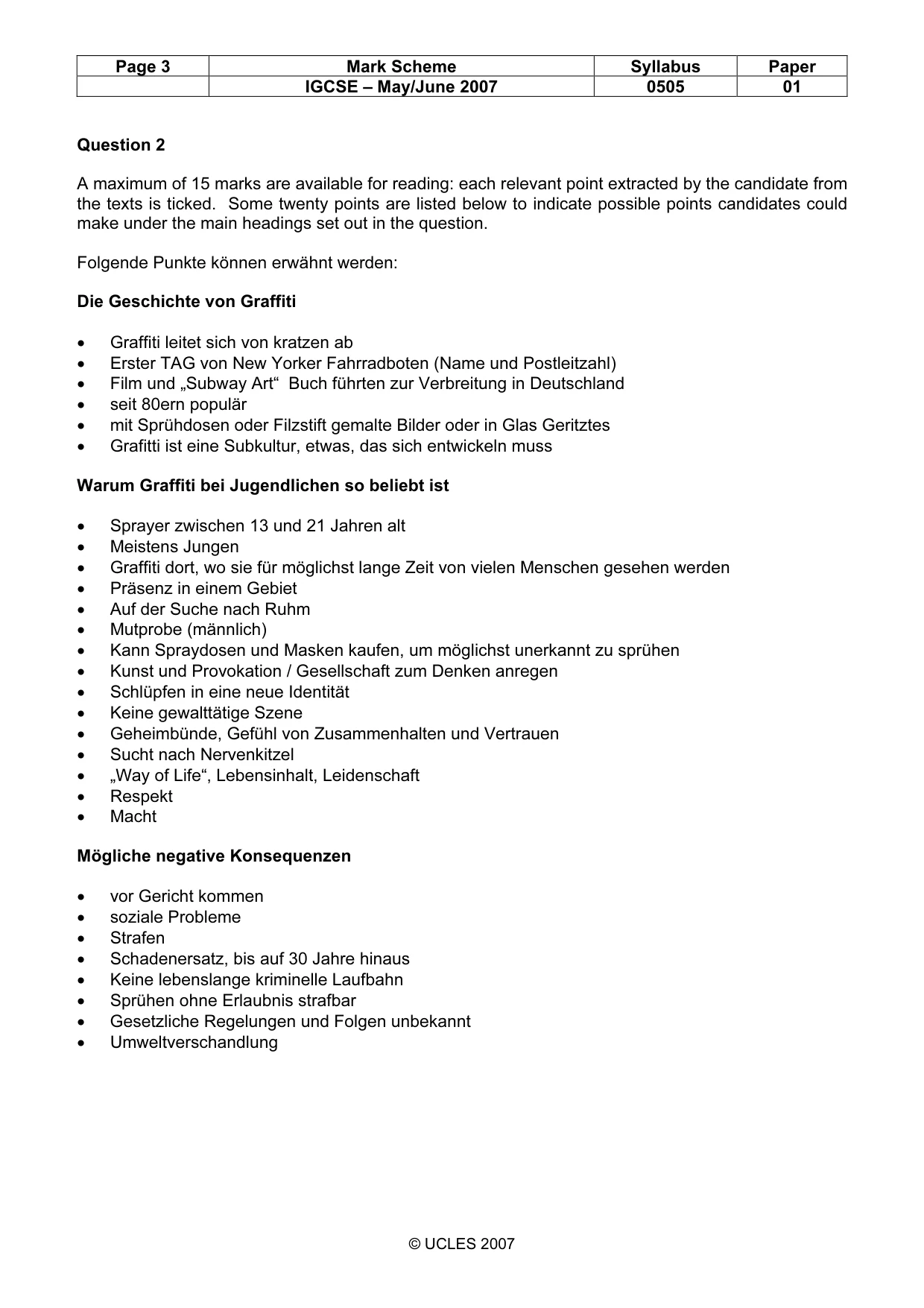 Mark scheme, page 3 of 4