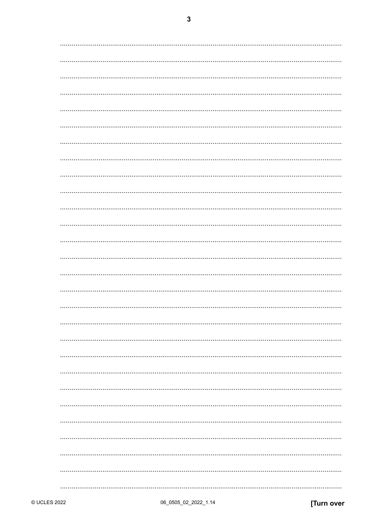 Cambridge IGCSE German - First Language 0505 2022 May/June Paper 2 · Variant 0 question paper, page 3 of 12
