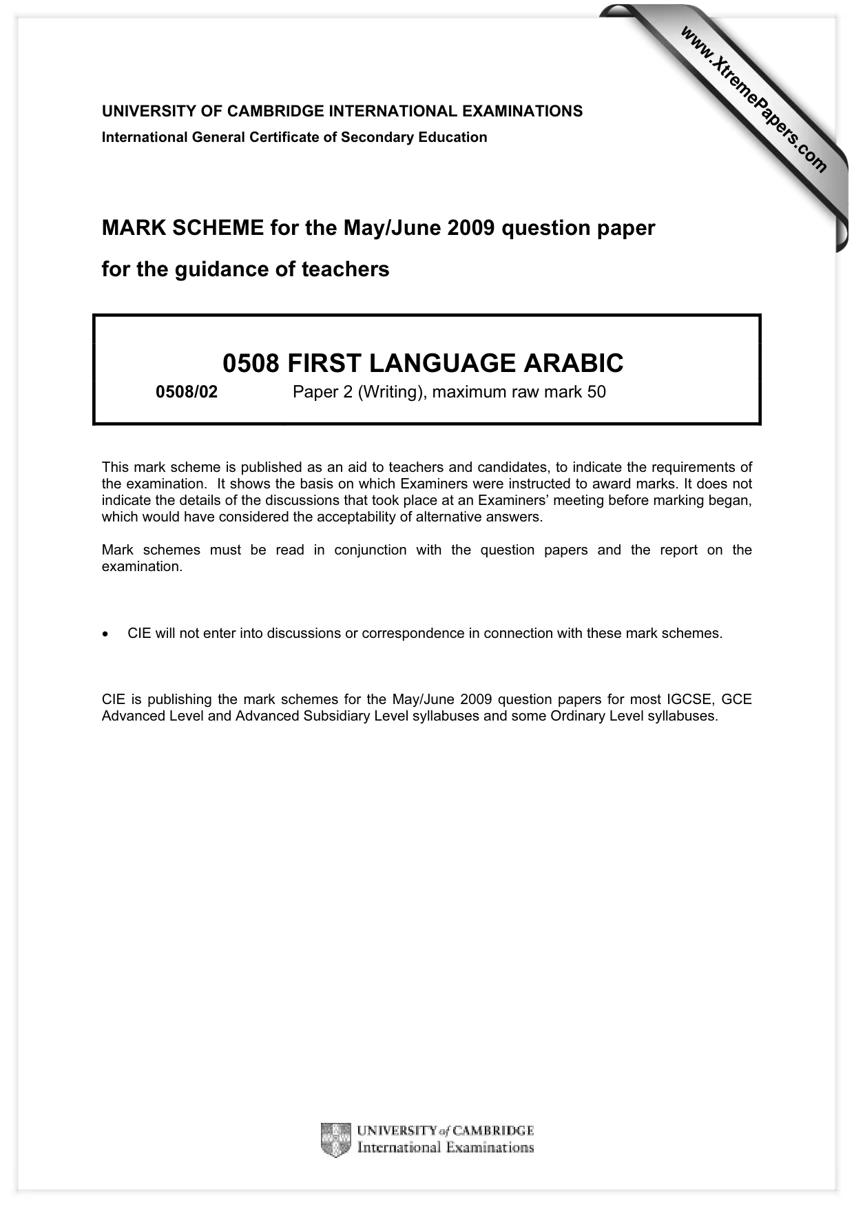 Mark scheme, page 1 of 3