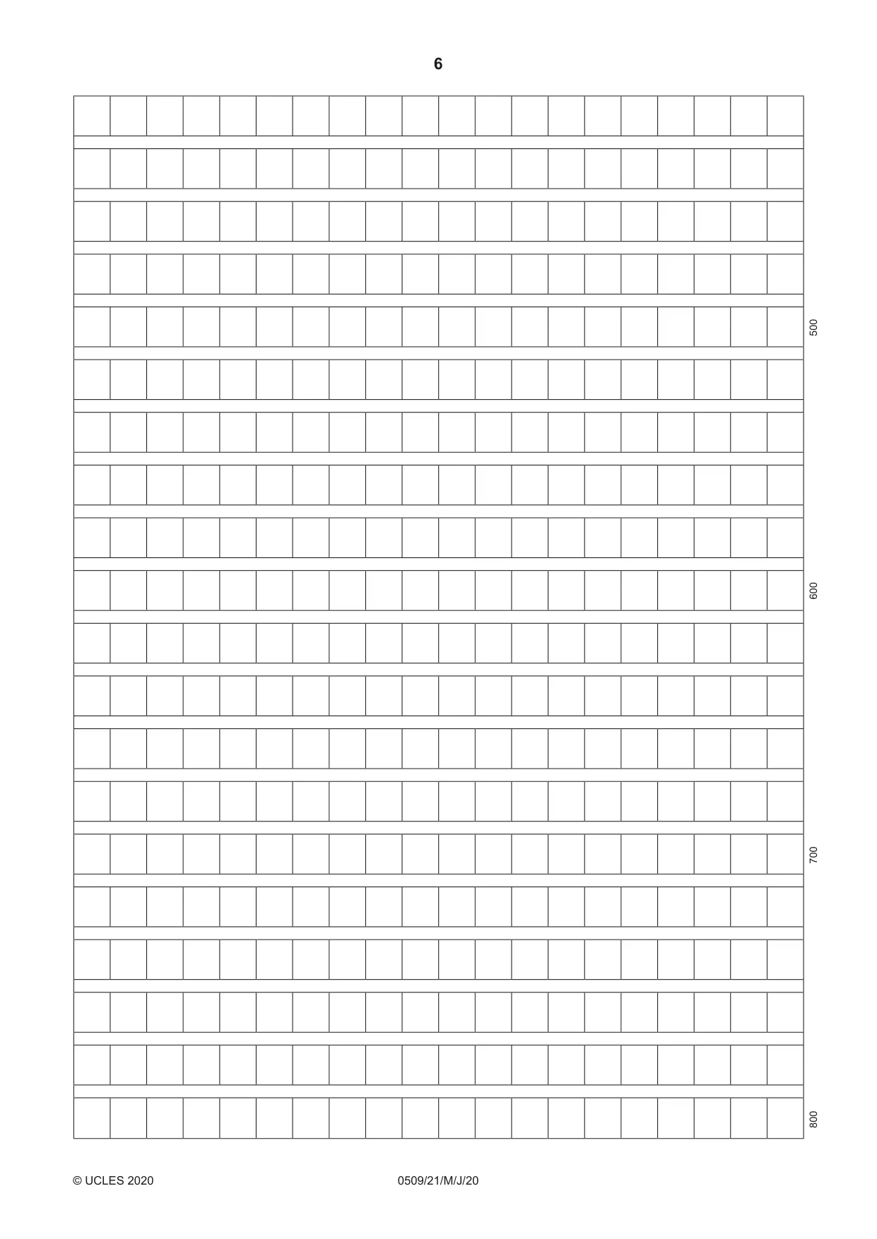 Cambridge IGCSE Chinese - First Language 0509 2020 May/June Paper 2 · Variant 1 question paper, page 6 of 16