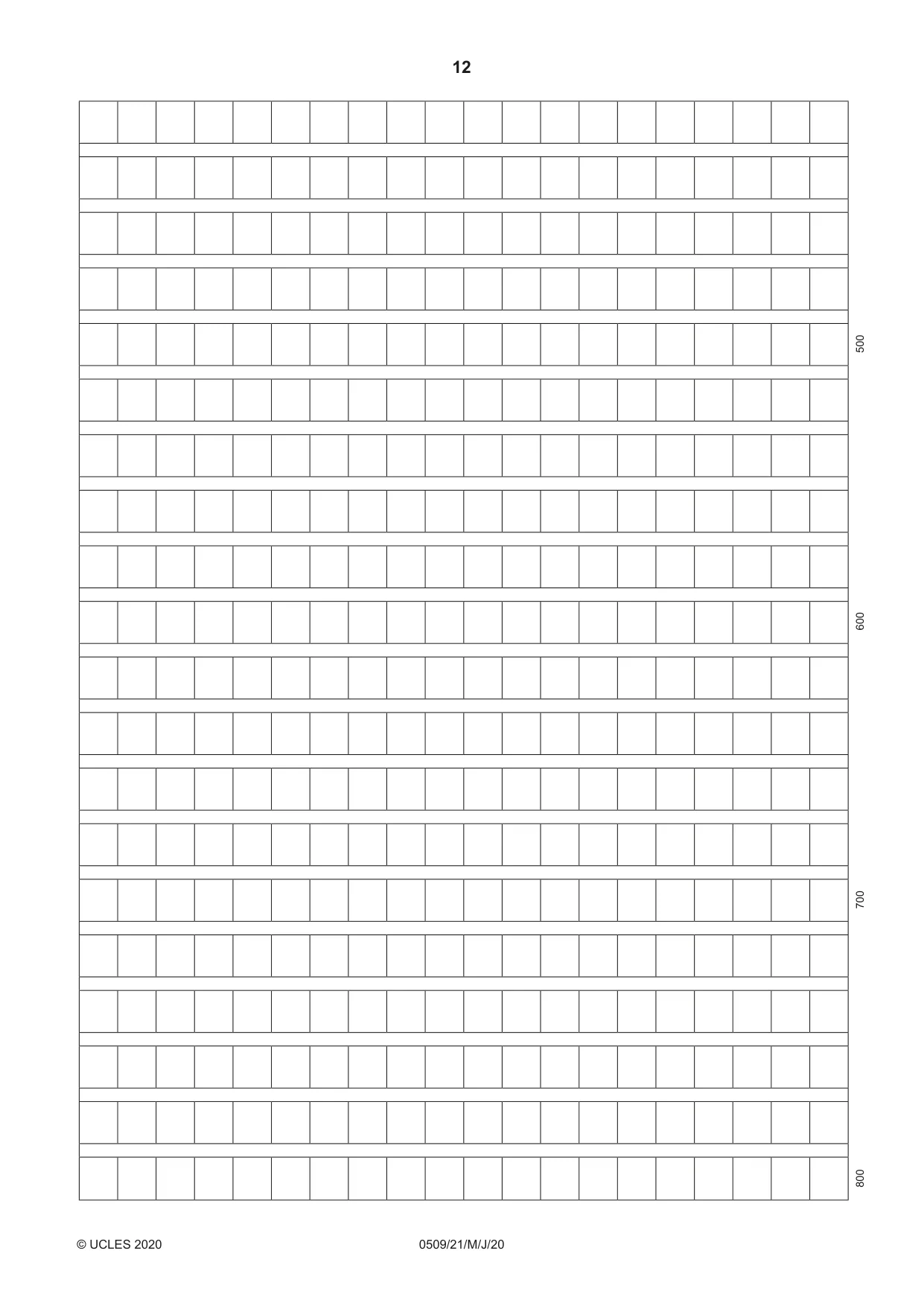 Cambridge IGCSE Chinese - First Language 0509 2020 May/June Paper 2 · Variant 1 question paper, page 12 of 16