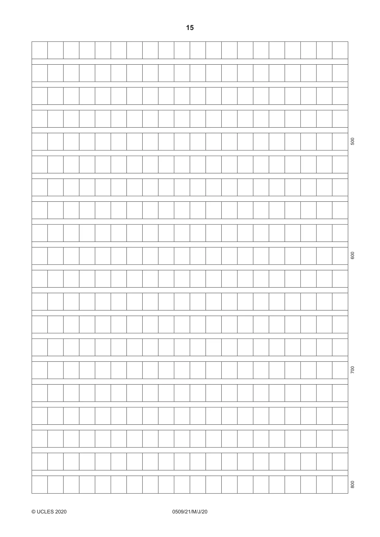 Cambridge IGCSE Chinese - First Language 0509 2020 May/June Paper 2 · Variant 1 question paper, page 15 of 16