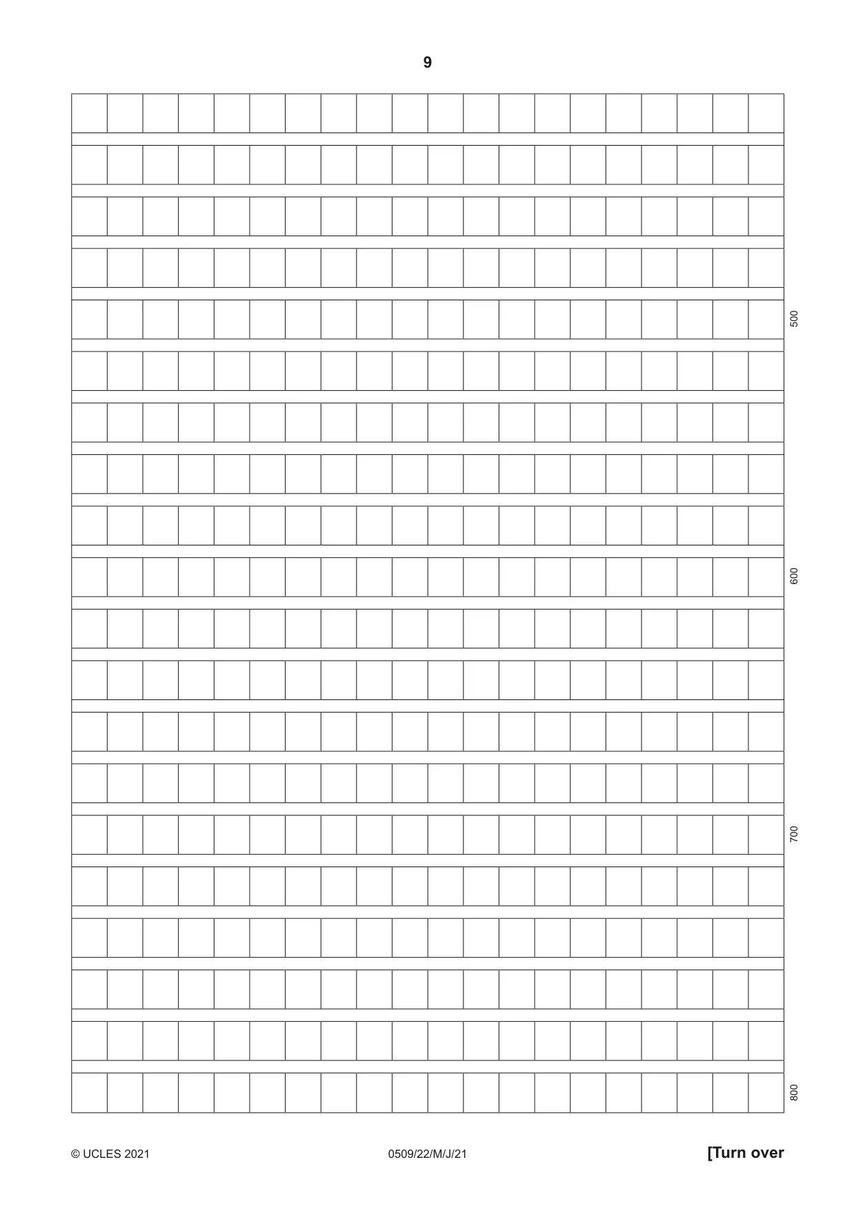 Cambridge IGCSE Chinese - First Language 0509 2021 May/June Paper 2 · Variant 2 question paper, page 9 of 16