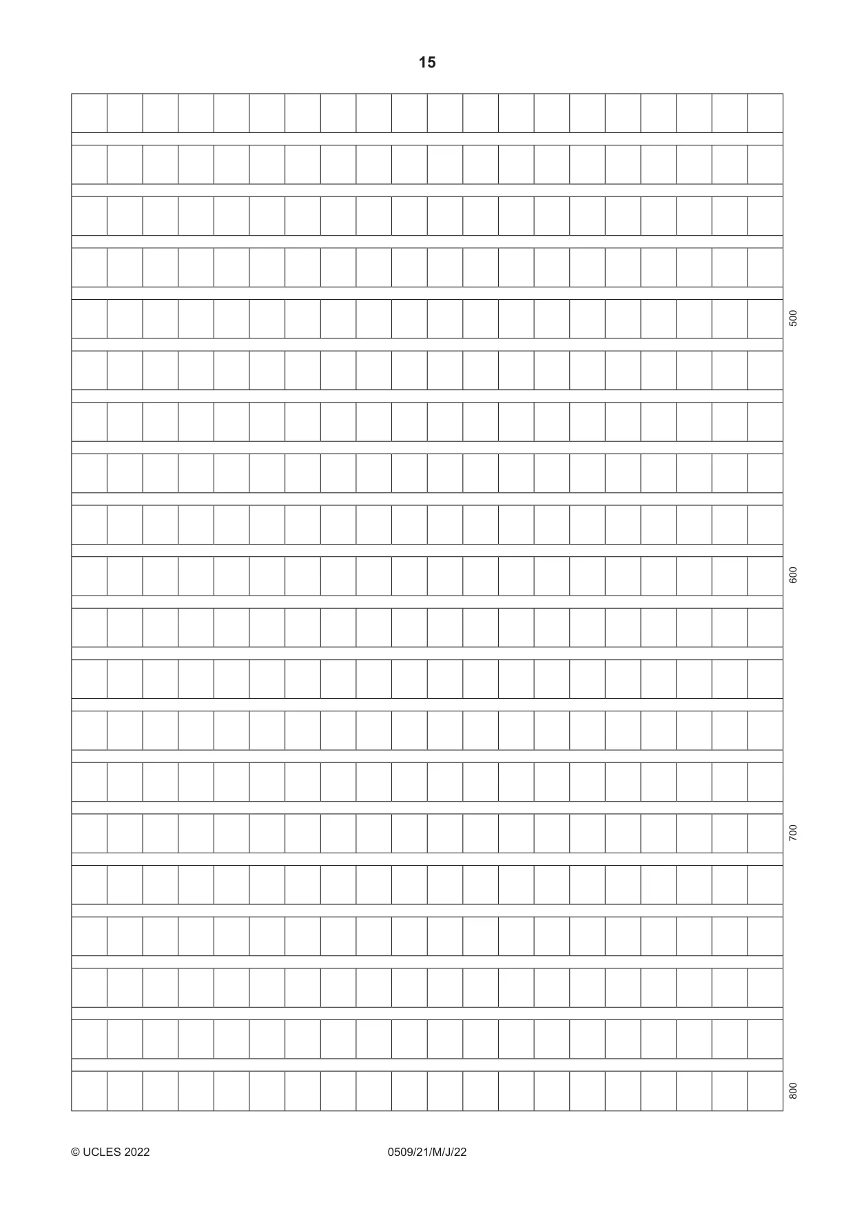 Cambridge IGCSE Chinese - First Language 0509 2022 May/June Paper 2 · Variant 1 question paper, page 15 of 16