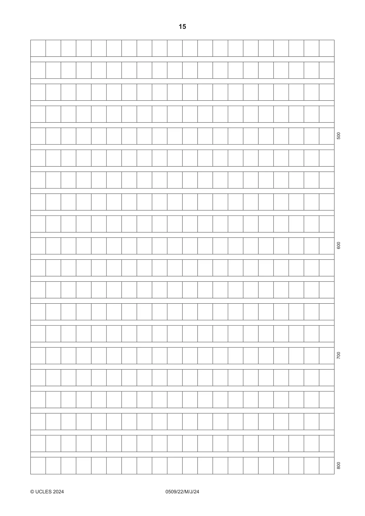 Cambridge IGCSE Chinese - First Language 0509 2024 May/June Paper 2 · Variant 2 question paper, page 15 of 16