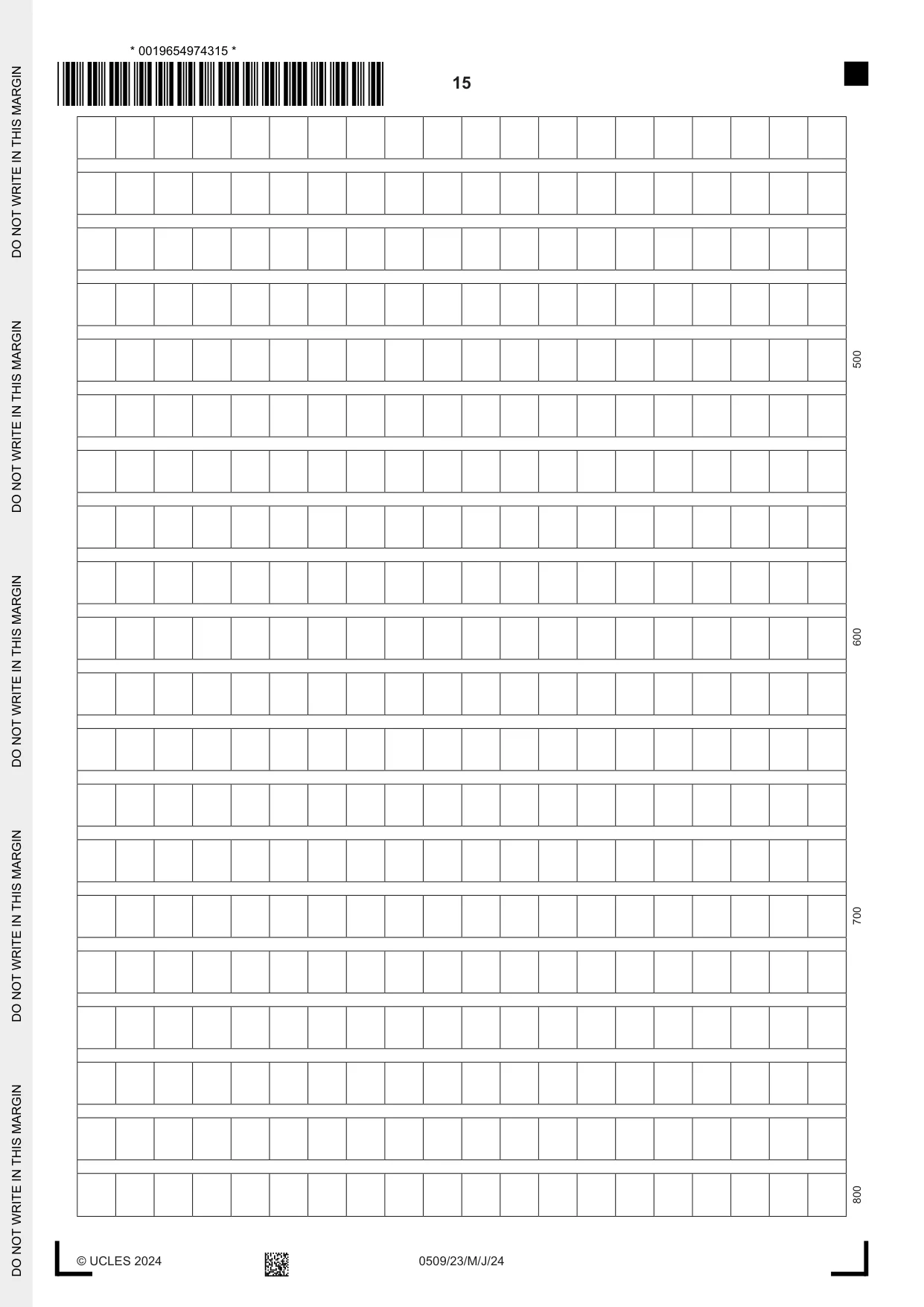 Cambridge IGCSE Chinese - First Language 0509 2024 May/June Paper 2 · Variant 3 question paper, page 15 of 16