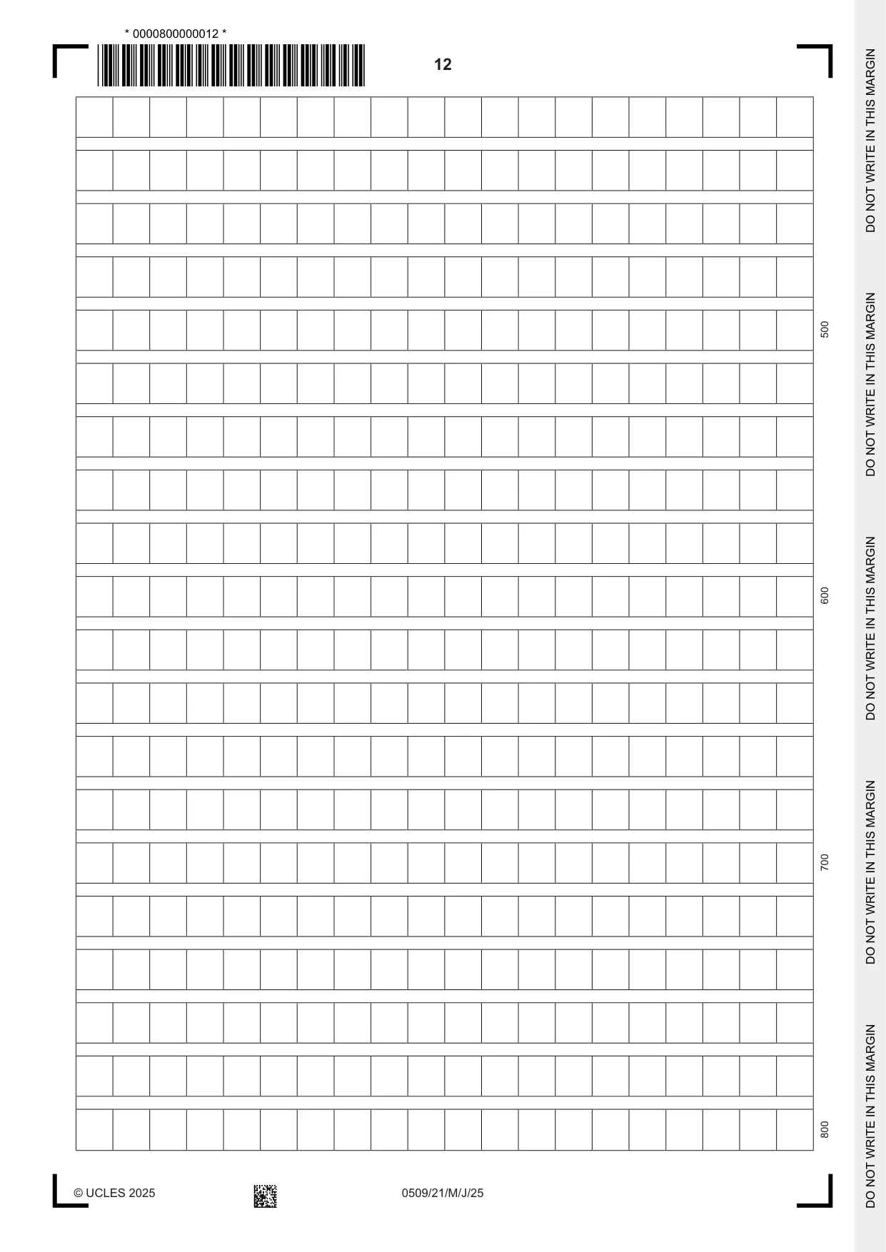 Cambridge IGCSE Chinese - First Language 0509 2025 May/June Paper 2 · Variant 1 question paper, page 12 of 16