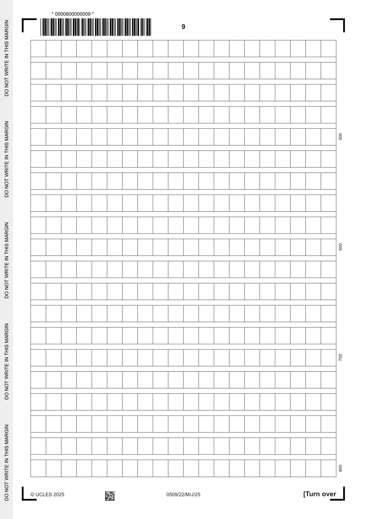 Cambridge IGCSE Chinese - First Language 0509 2025 May/June Paper 2 · Variant 2 question paper, page 9 of 16