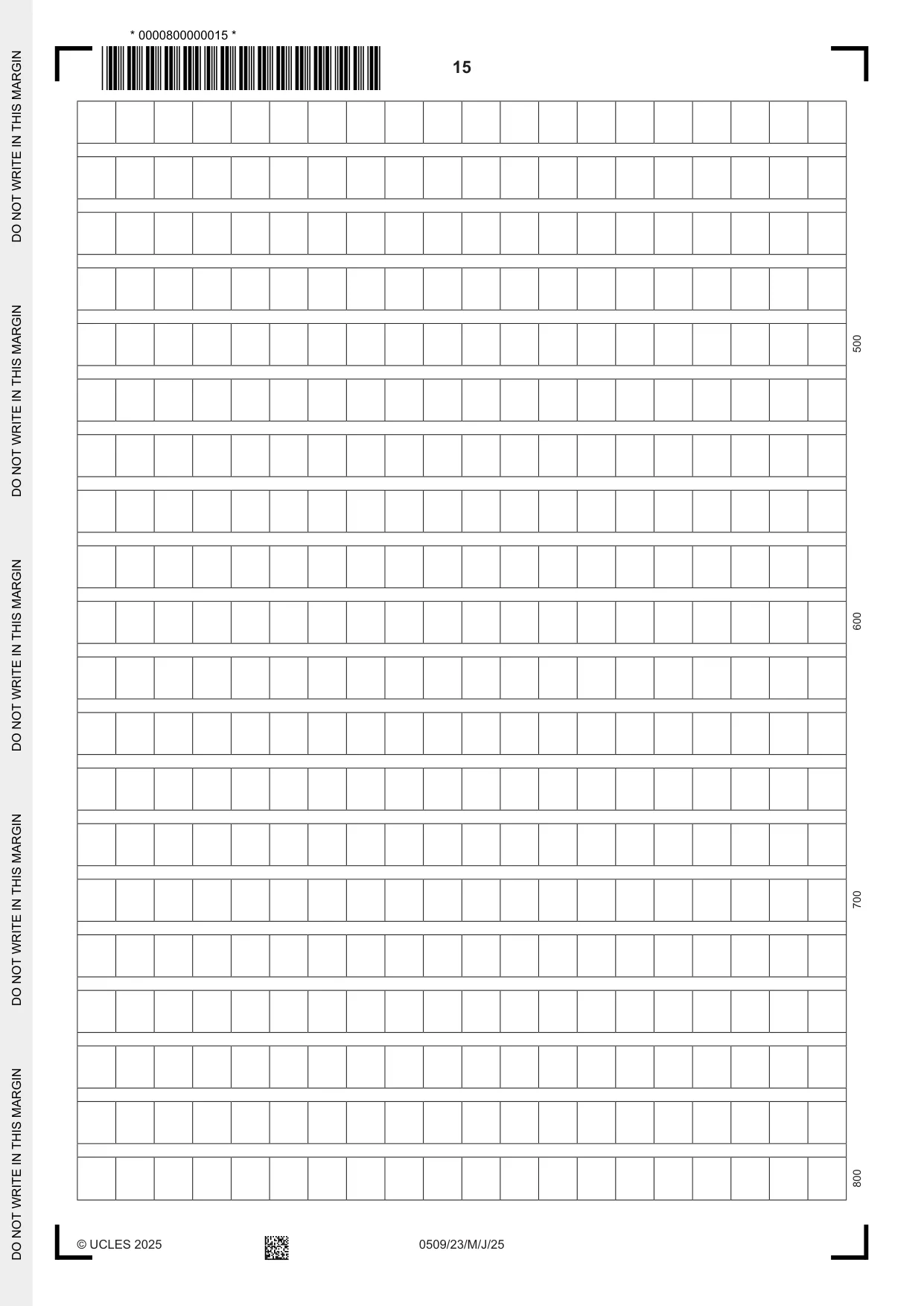 Cambridge IGCSE Chinese - First Language 0509 2025 May/June Paper 2 · Variant 3 question paper, page 15 of 16