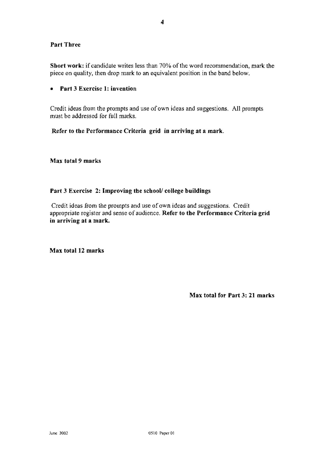 Mark scheme, page 5 of 6