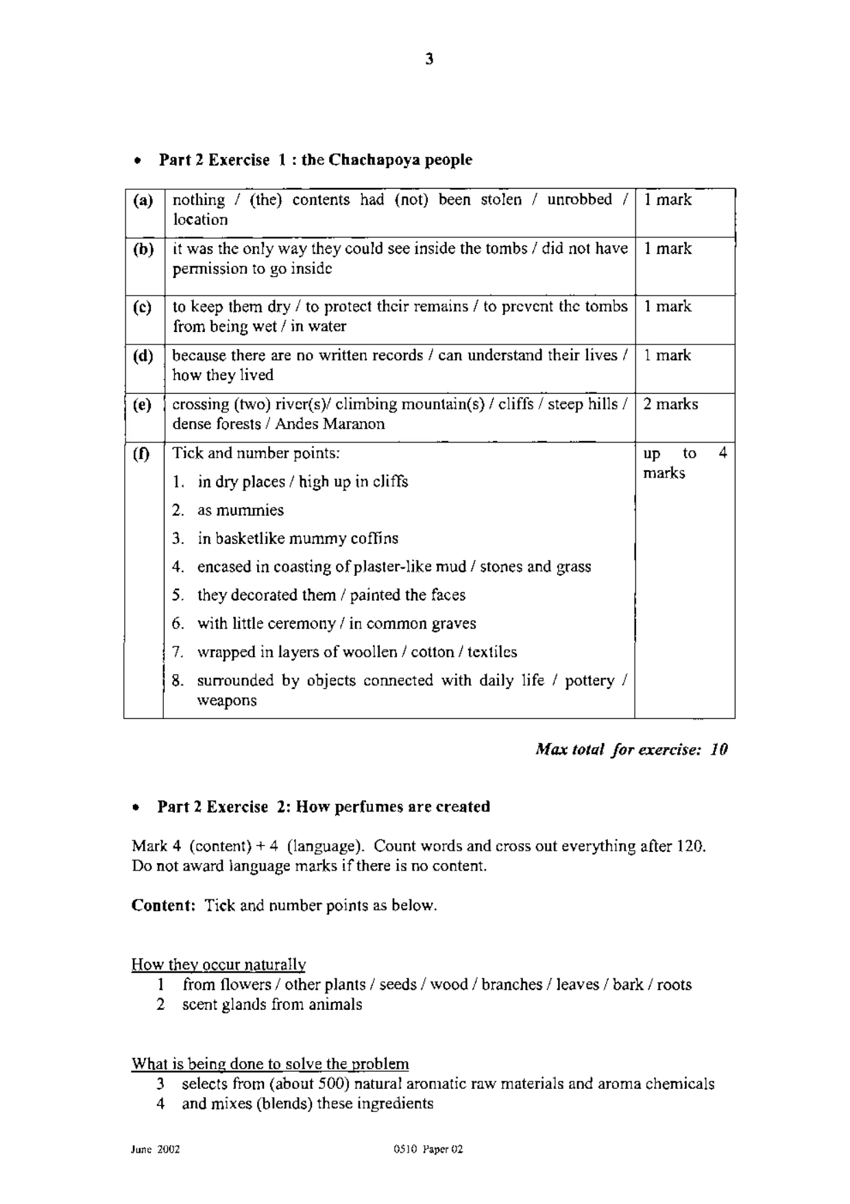 Mark scheme, page 3 of 7