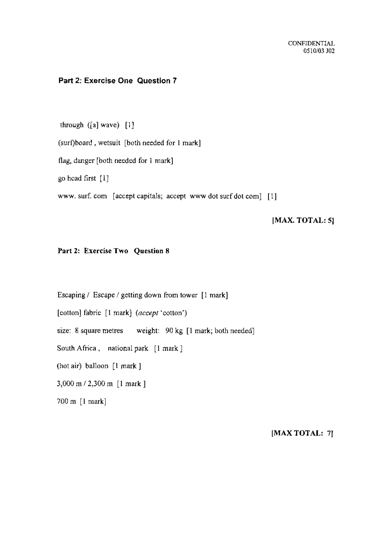 Mark scheme, page 2 of 14