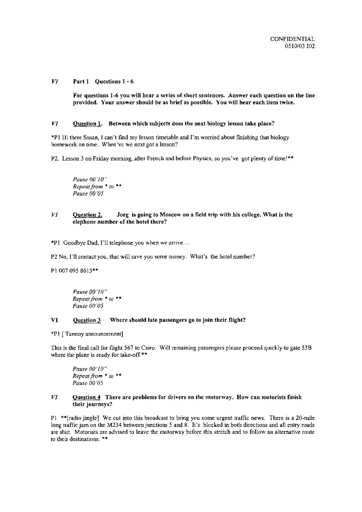 Mark scheme, page 6 of 14