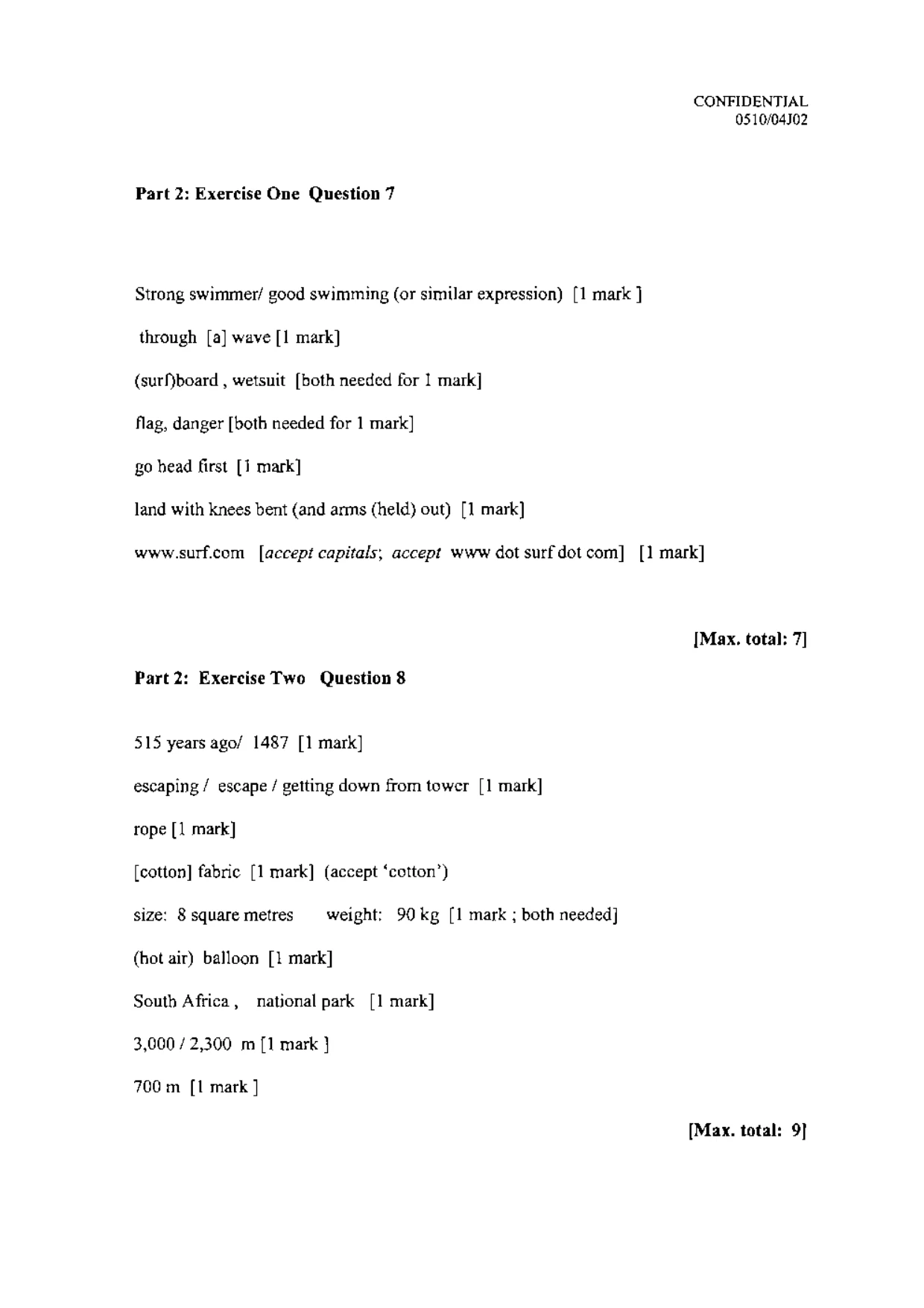 Mark scheme, page 2 of 14
