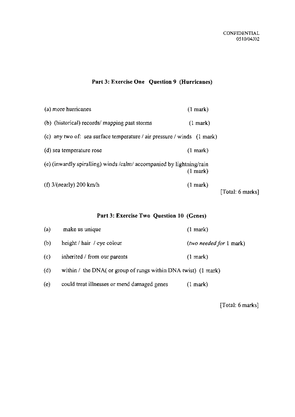 Mark scheme, page 3 of 14