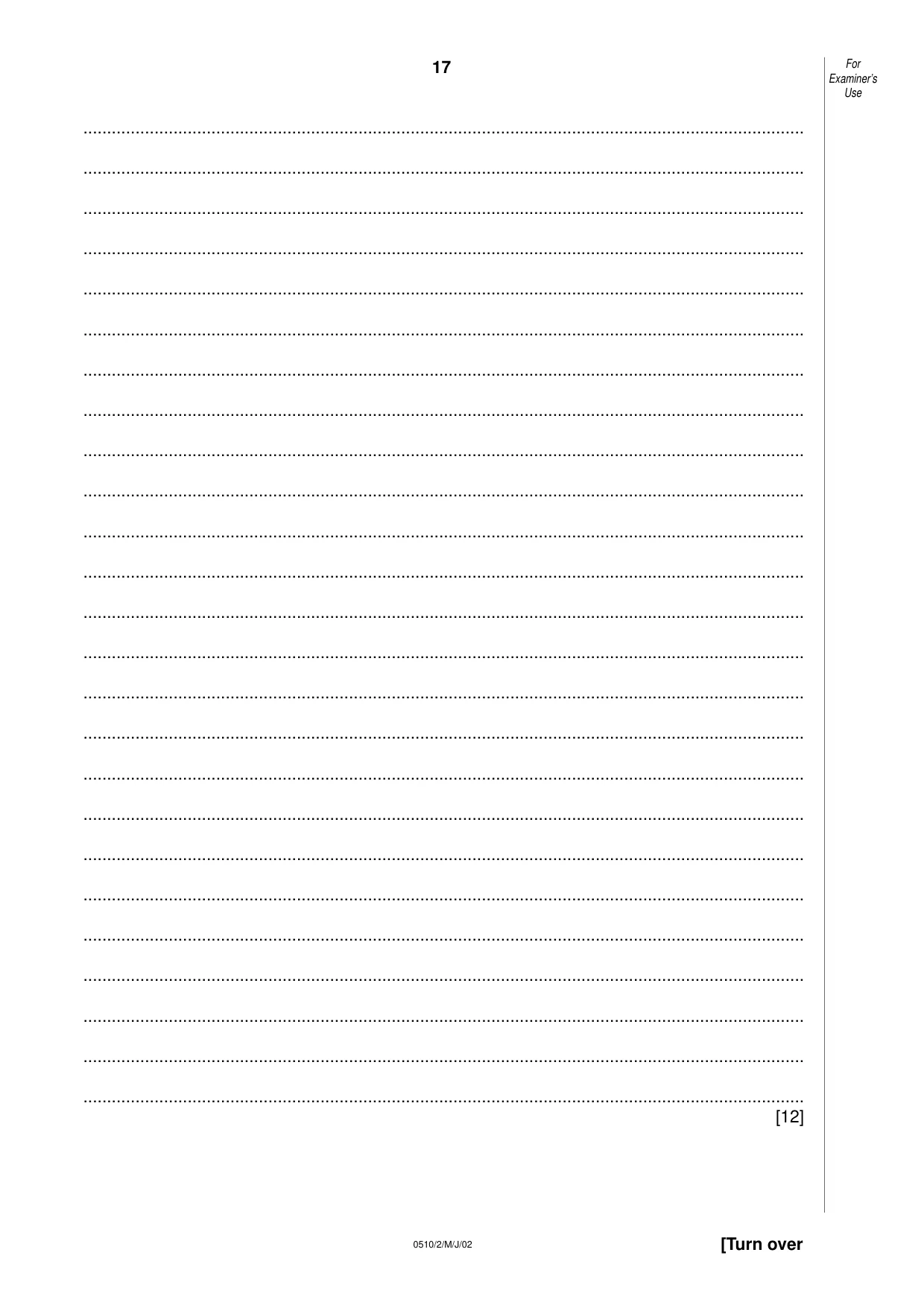 Cambridge IGCSE English - Second Language (oral endorsement) 0510 2002 May/June Paper 2 · Variant 1 question paper, page 17 of 20