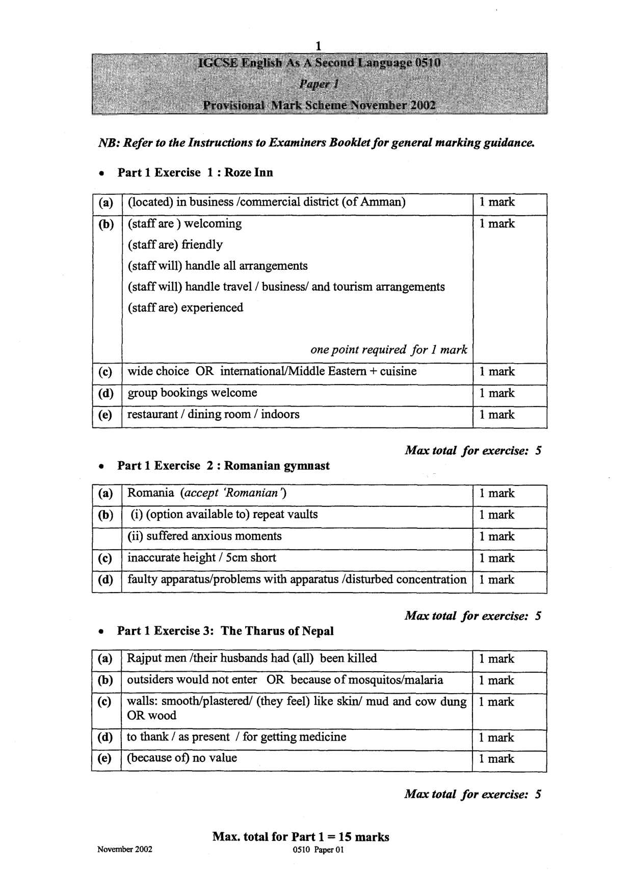 Mark scheme, page 2 of 6