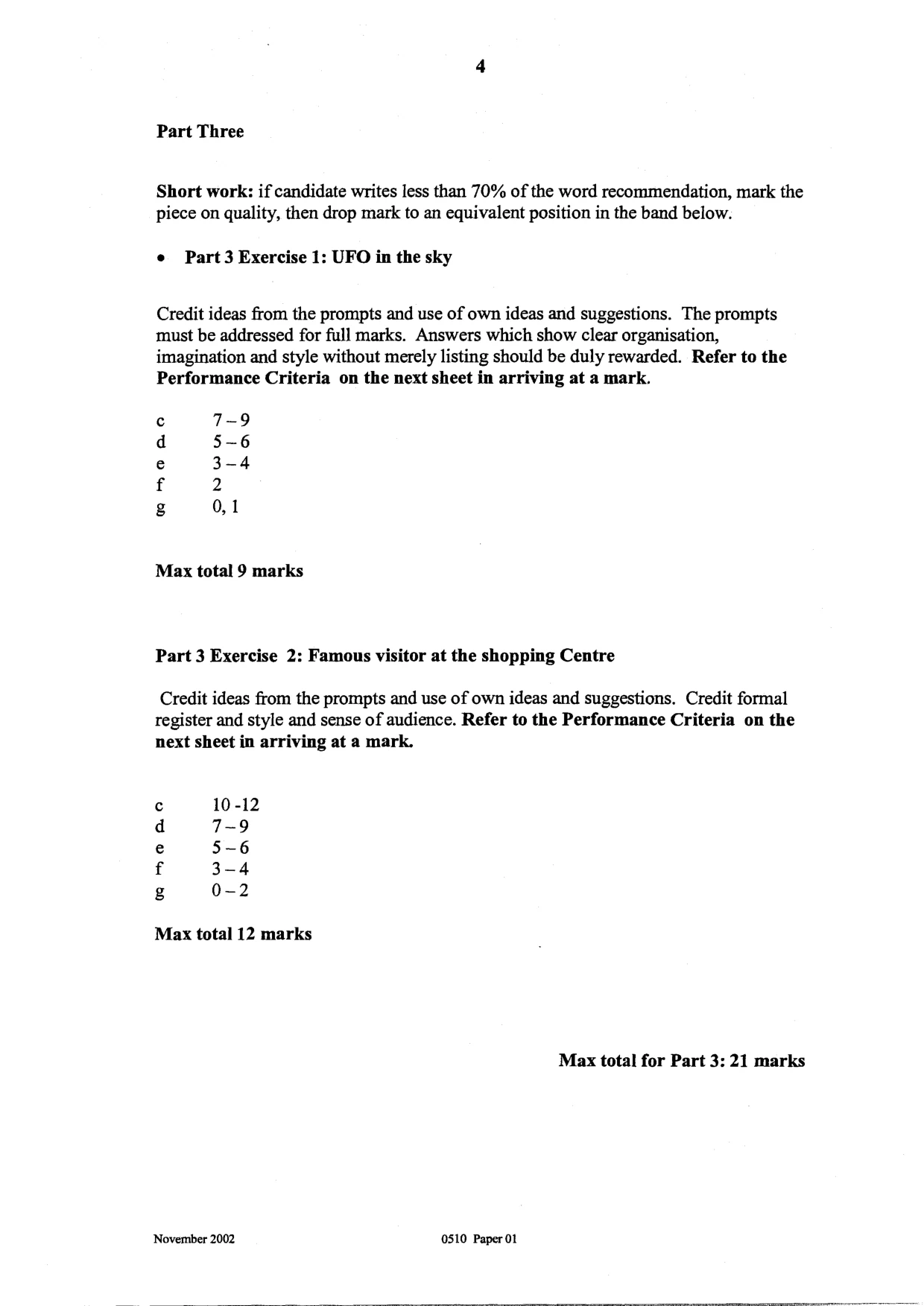 Mark scheme, page 5 of 6