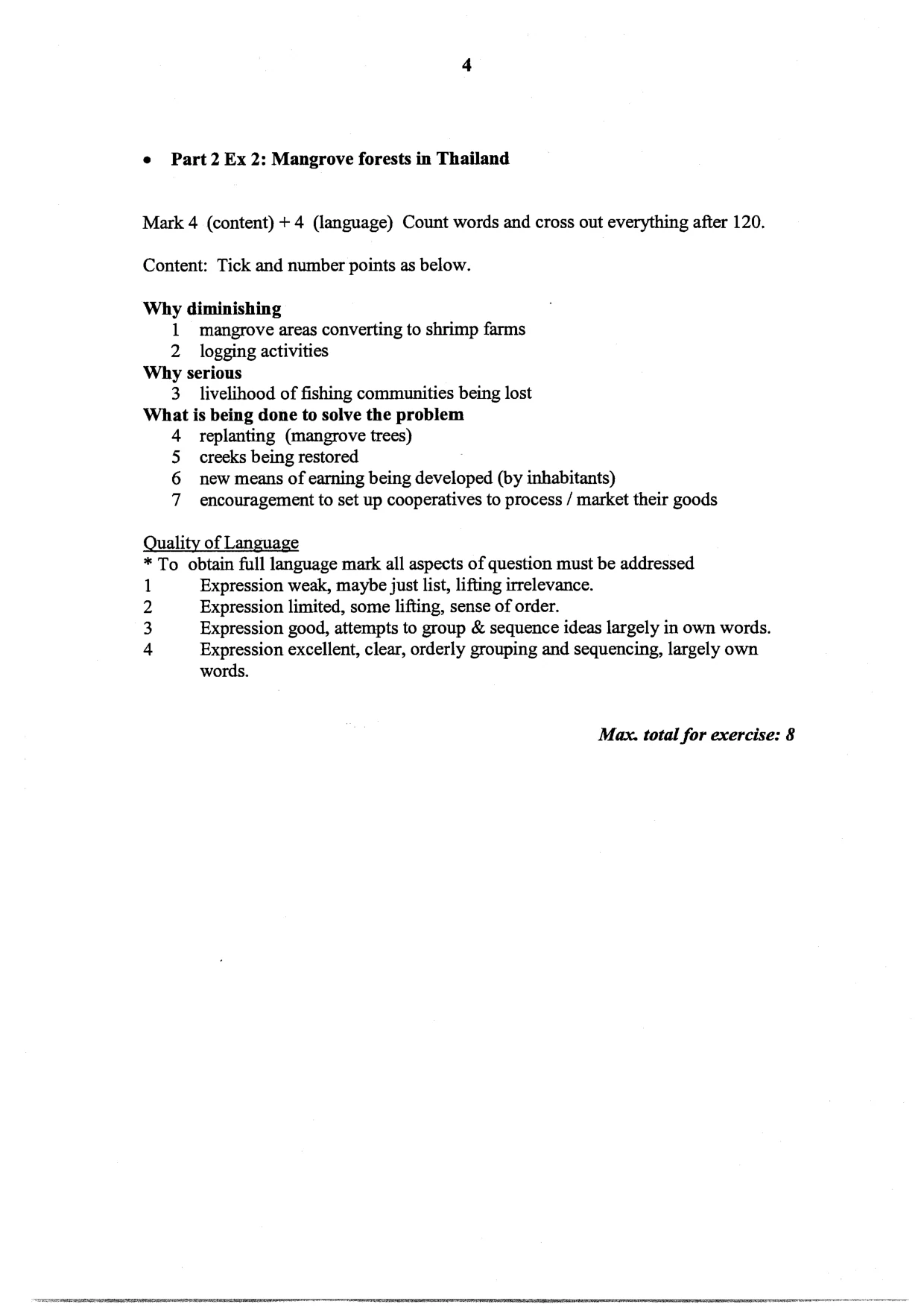 Mark scheme, page 4 of 7