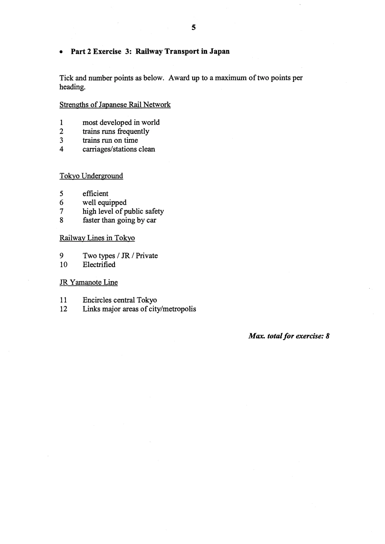 Mark scheme, page 5 of 7