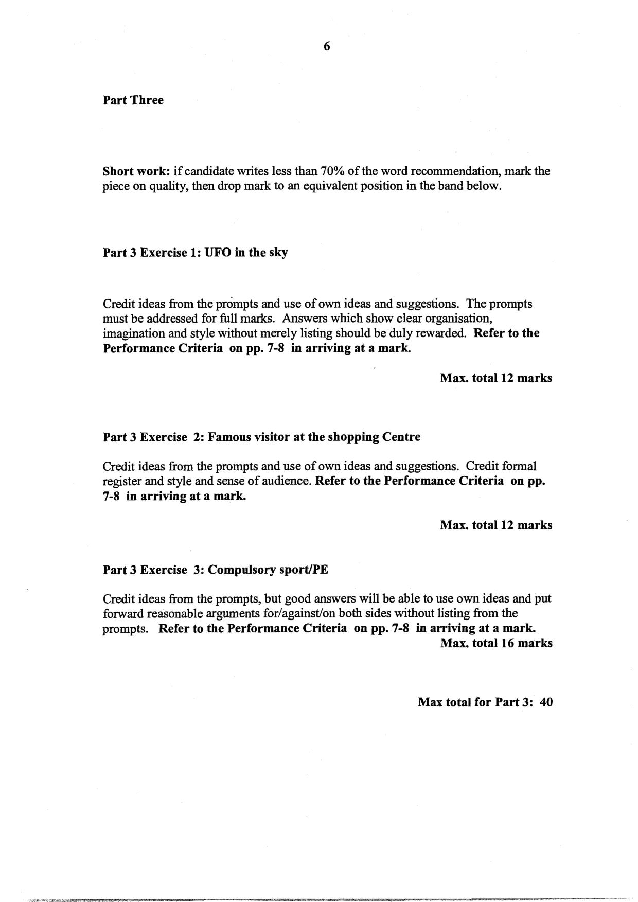 Mark scheme, page 6 of 7