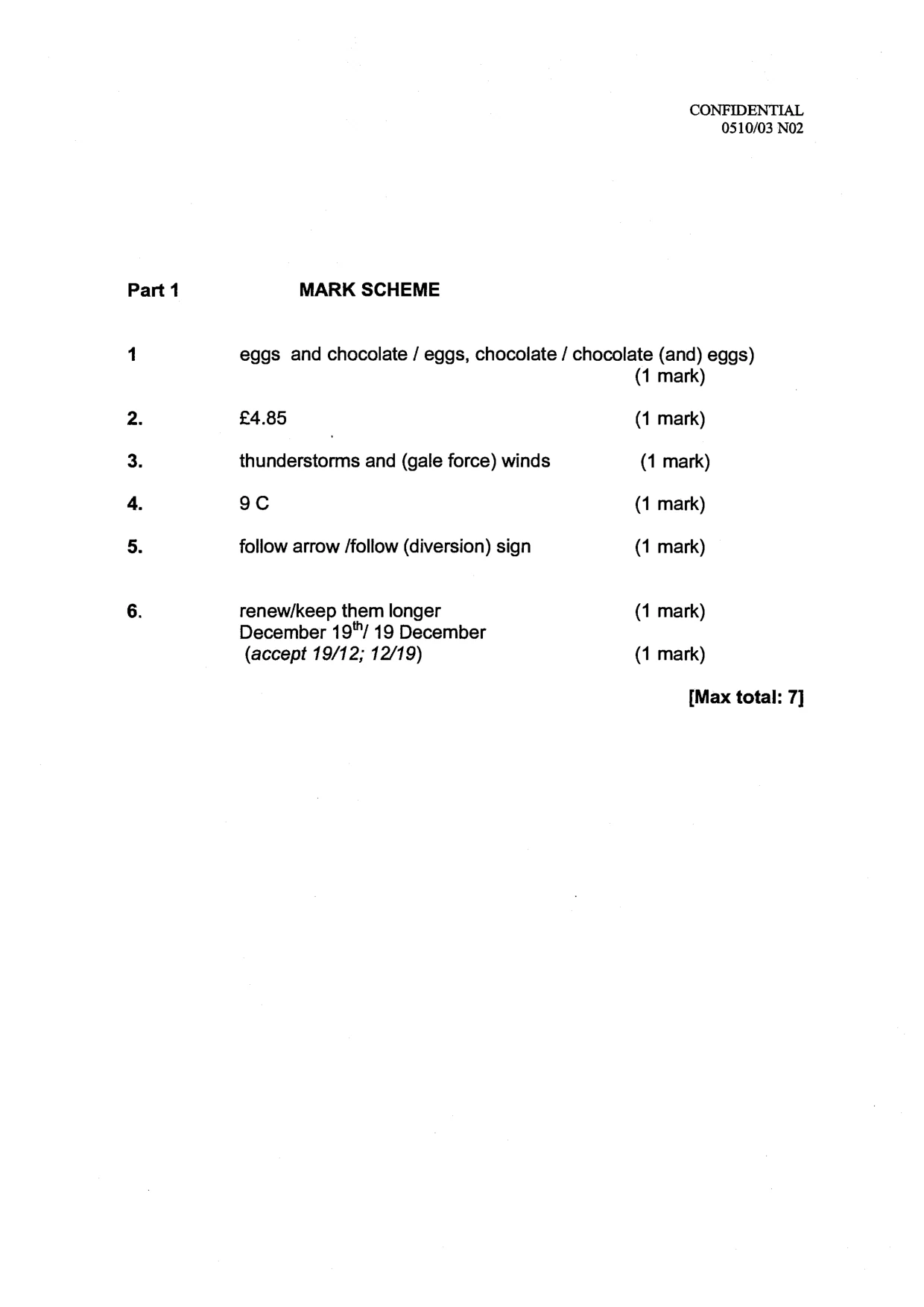 Mark scheme, page 2 of 15
