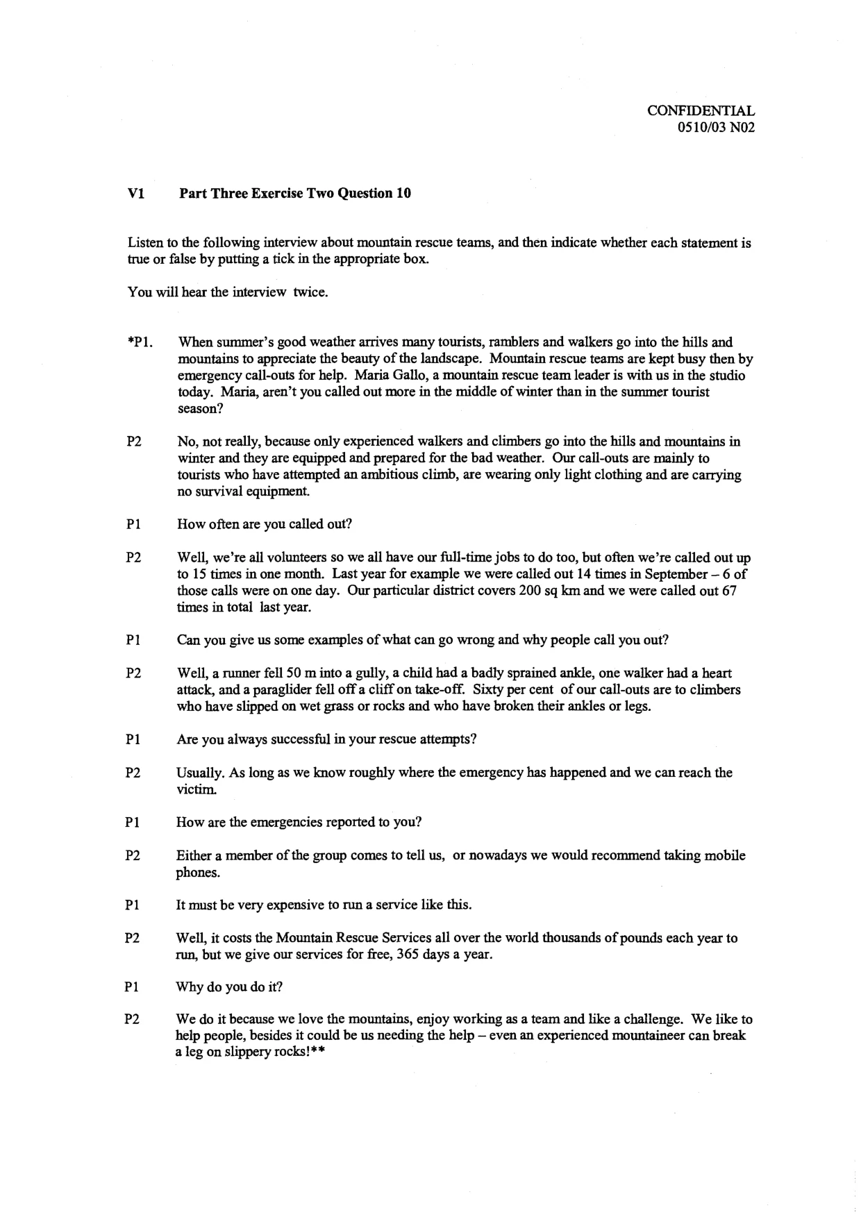 Mark scheme, page 14 of 15