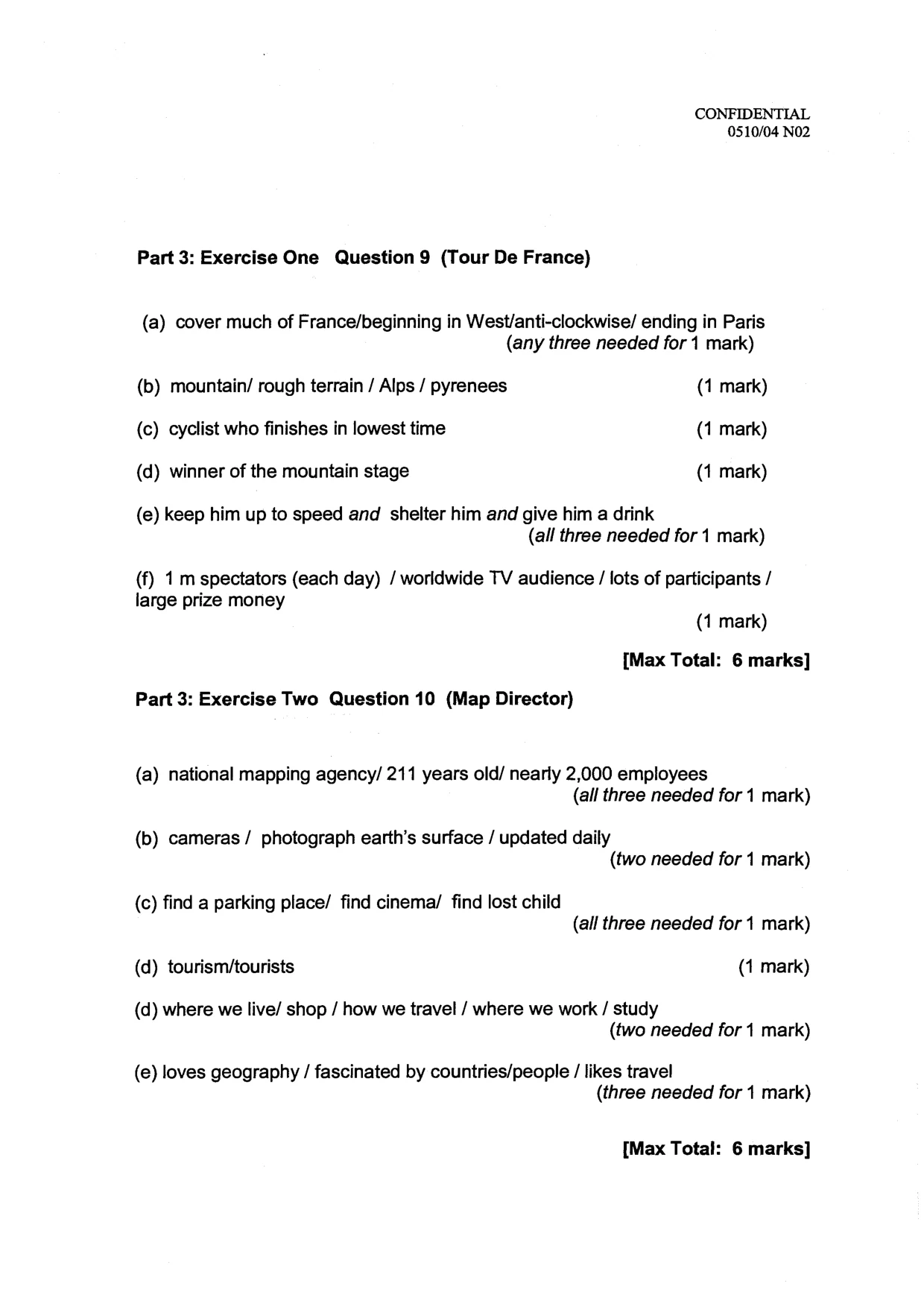 Mark scheme, page 4 of 14