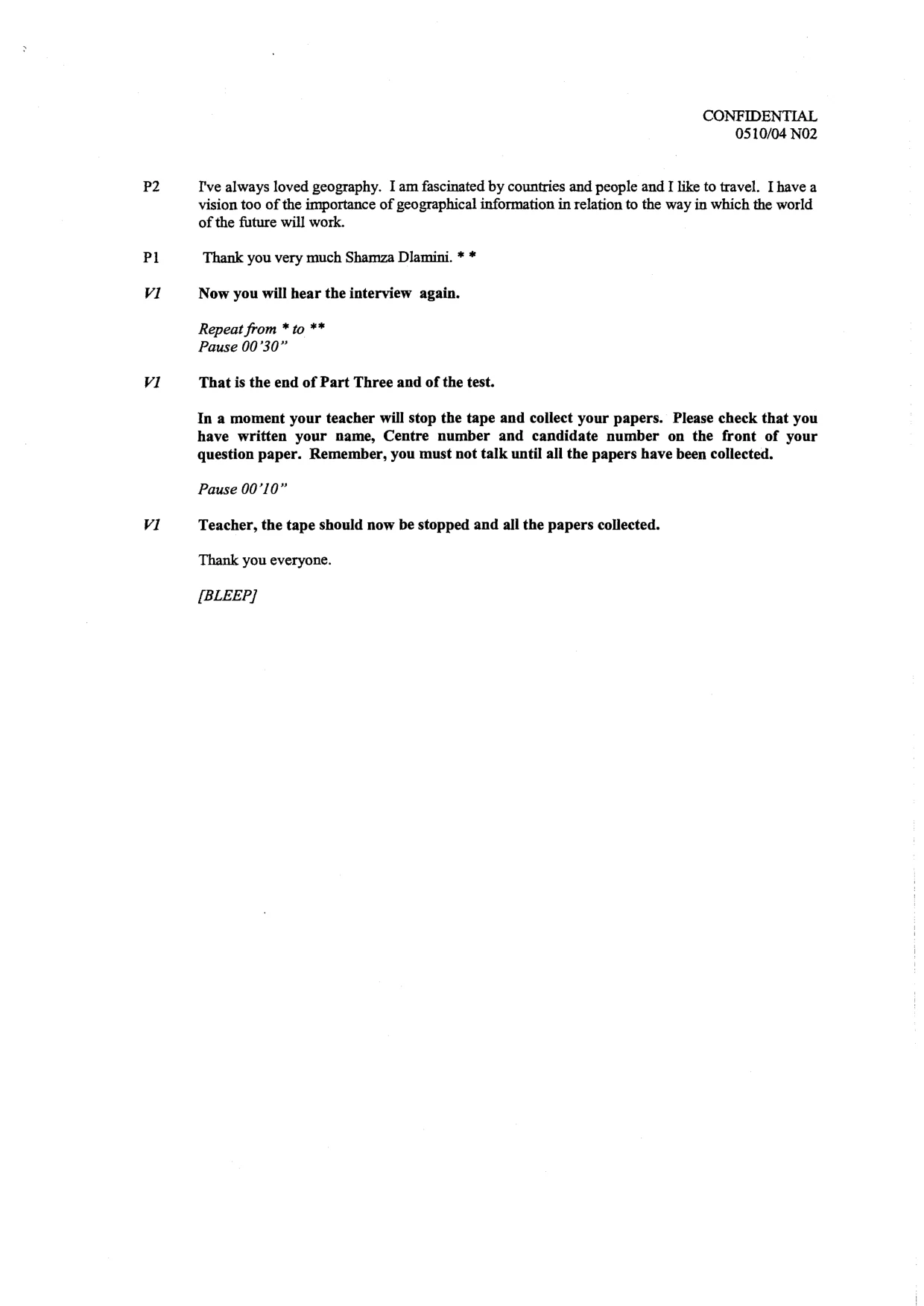 Mark scheme, page 14 of 14