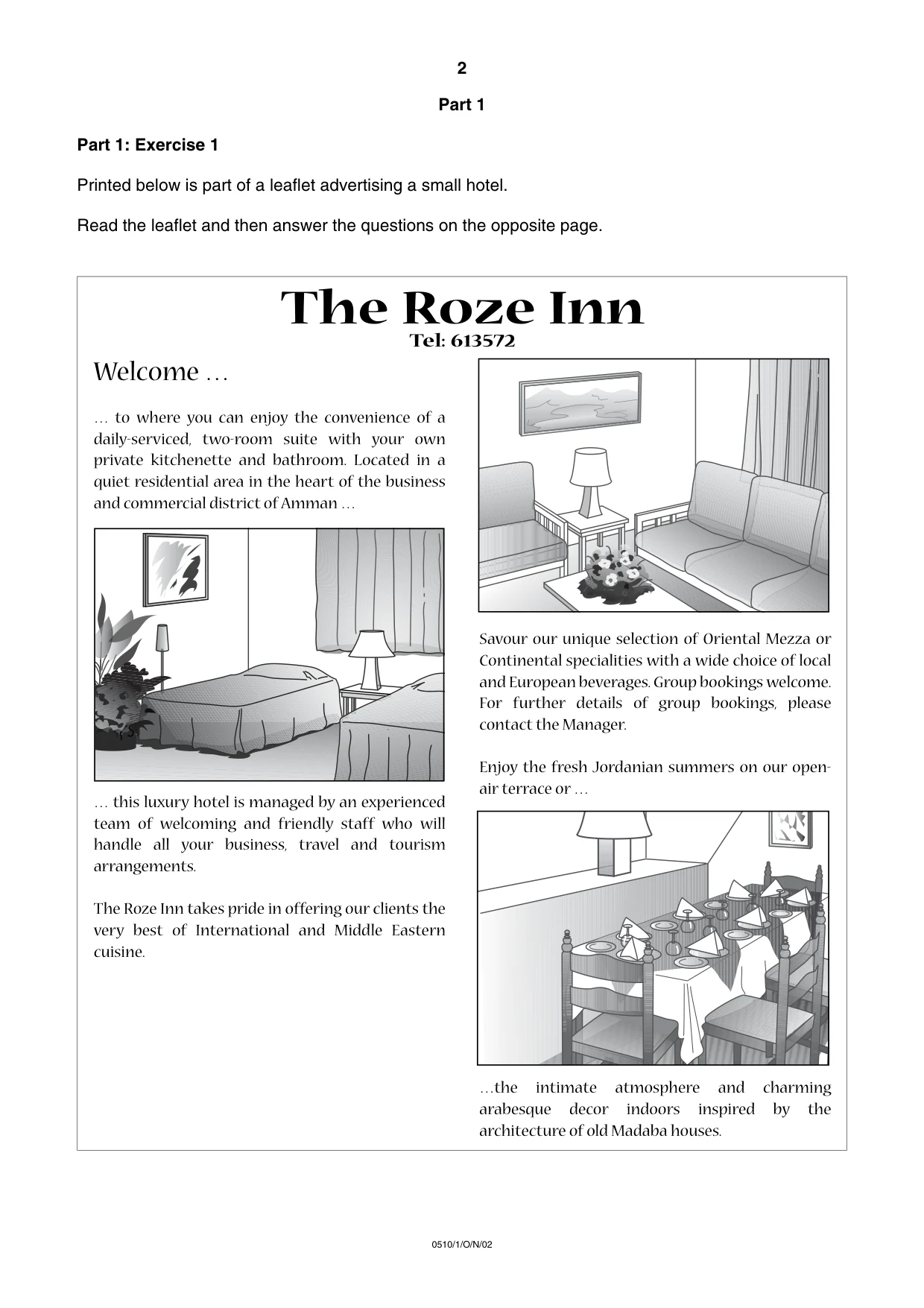 Cambridge IGCSE English - Second Language (oral endorsement) 0510 2002 Oct/Nov Paper 1 · Variant 1 question paper, page 2 of 20
