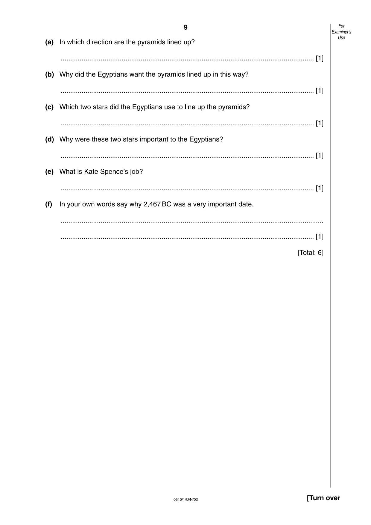 Cambridge IGCSE English - Second Language (oral endorsement) 0510 2002 Oct/Nov Paper 1 · Variant 1 question paper, page 9 of 20