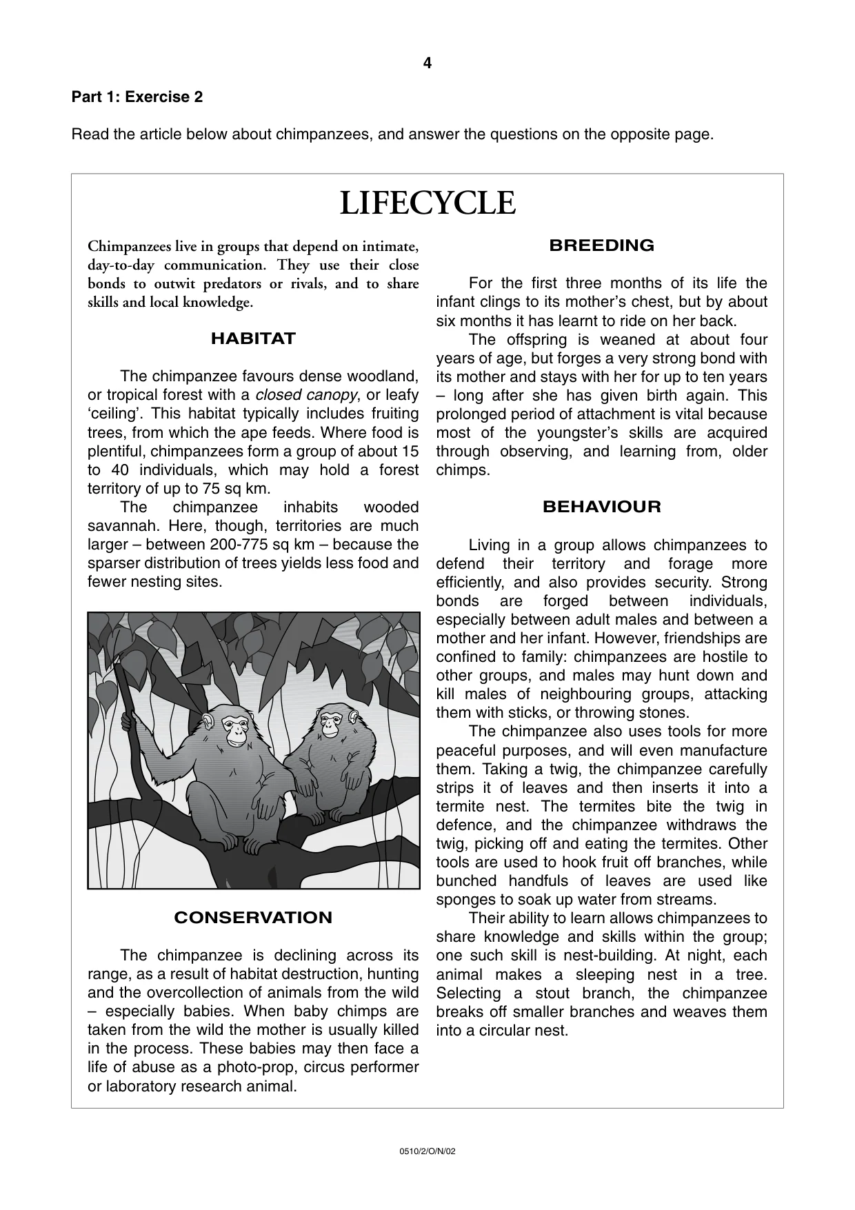 Cambridge IGCSE English - Second Language (oral endorsement) 0510 2002 Oct/Nov Paper 2 · Variant 1 question paper, page 4 of 20