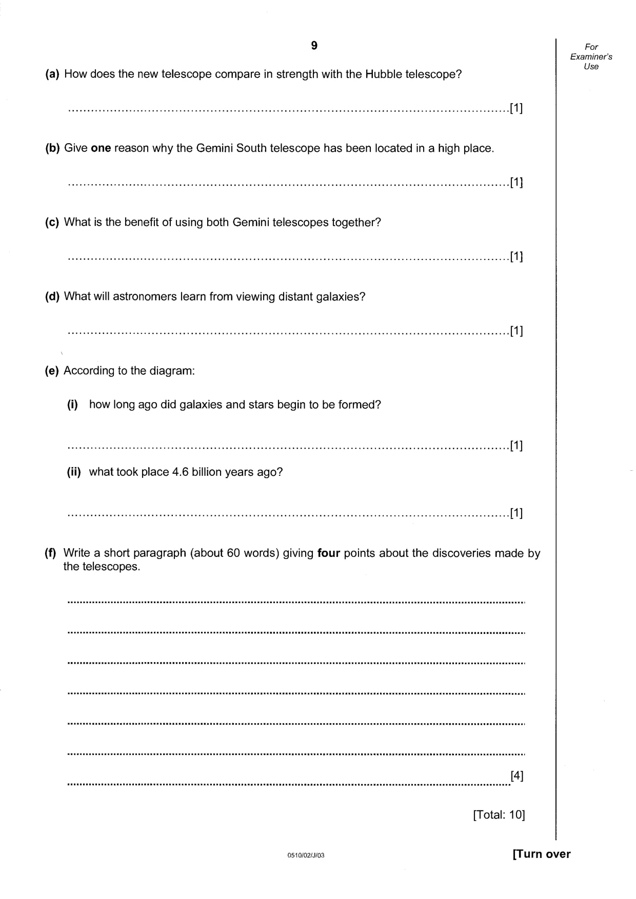 Cambridge IGCSE English - Second Language (oral endorsement) 0510 2003 May/June Paper 2 · Variant 1 question paper, page 9 of 20