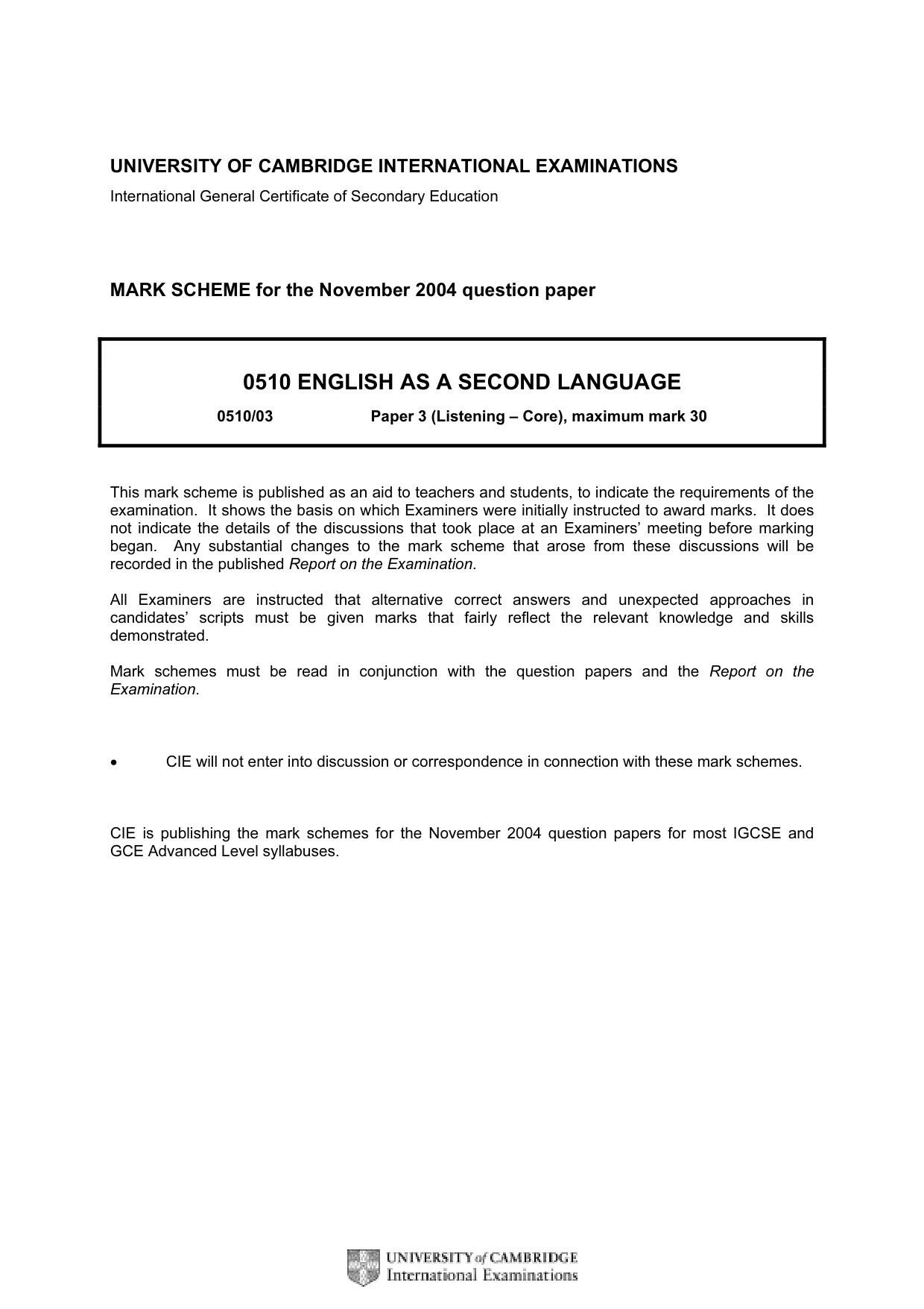 Mark scheme, page 1 of 16