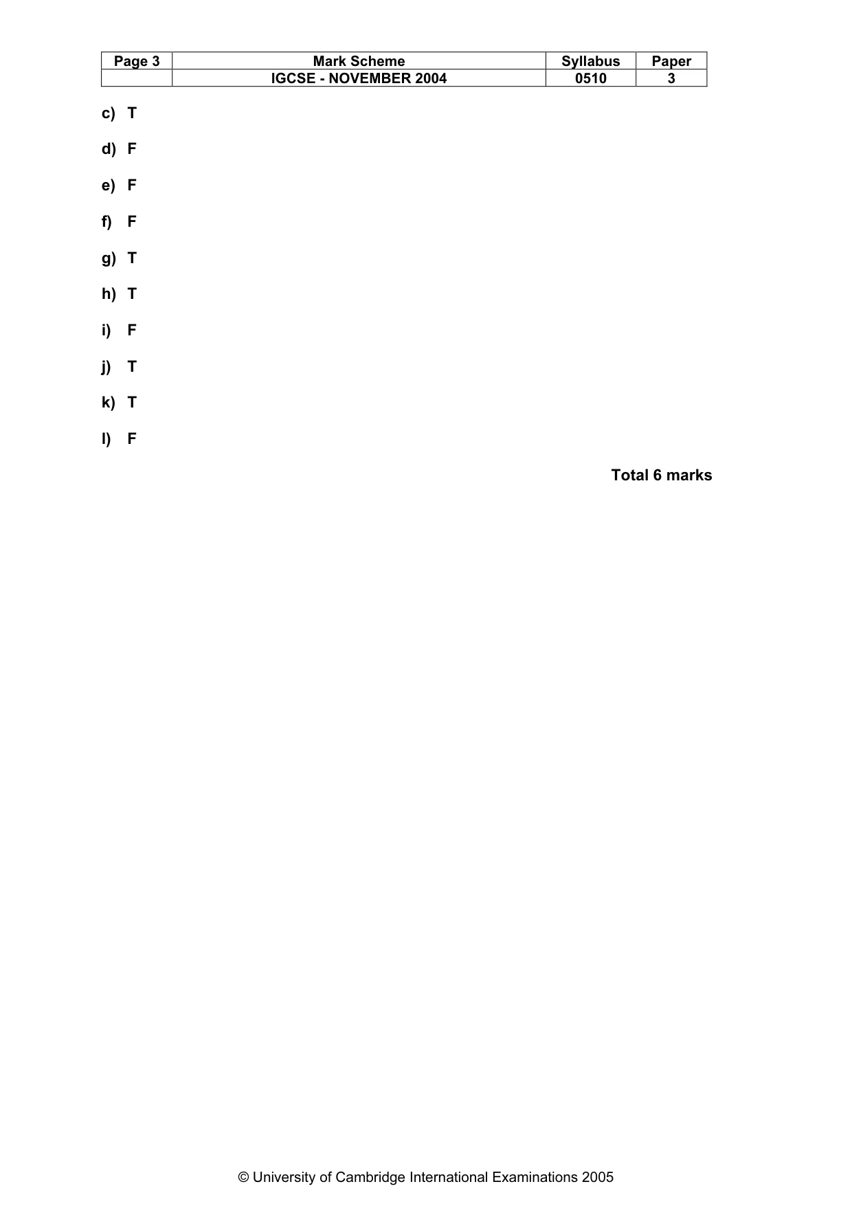 Mark scheme, page 6 of 16
