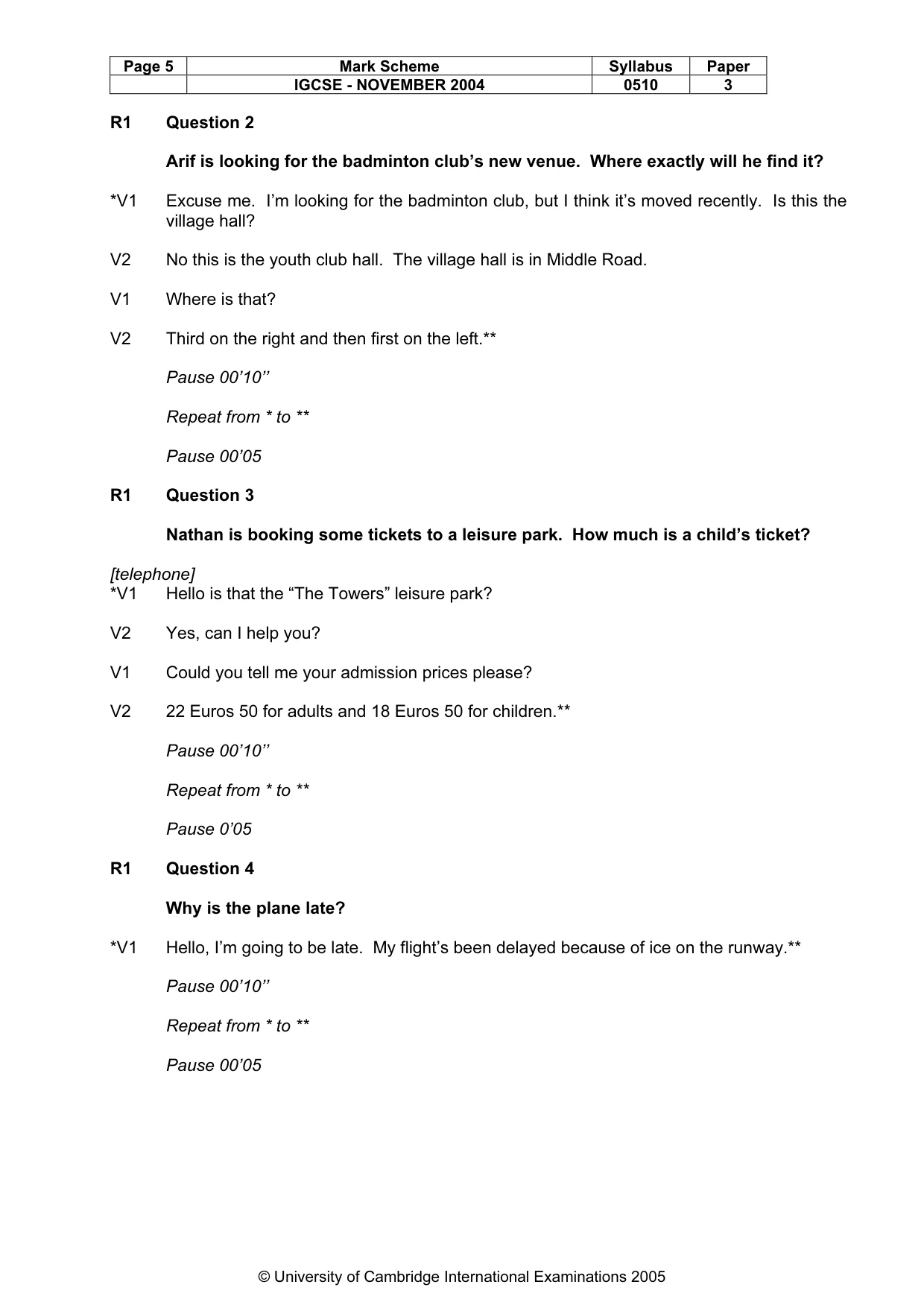 Mark scheme, page 8 of 16