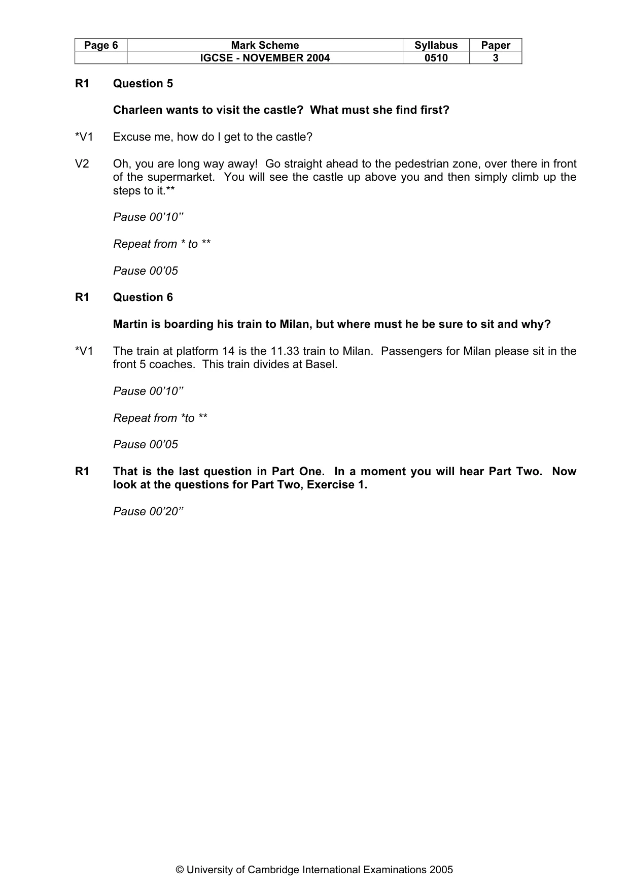 Mark scheme, page 9 of 16