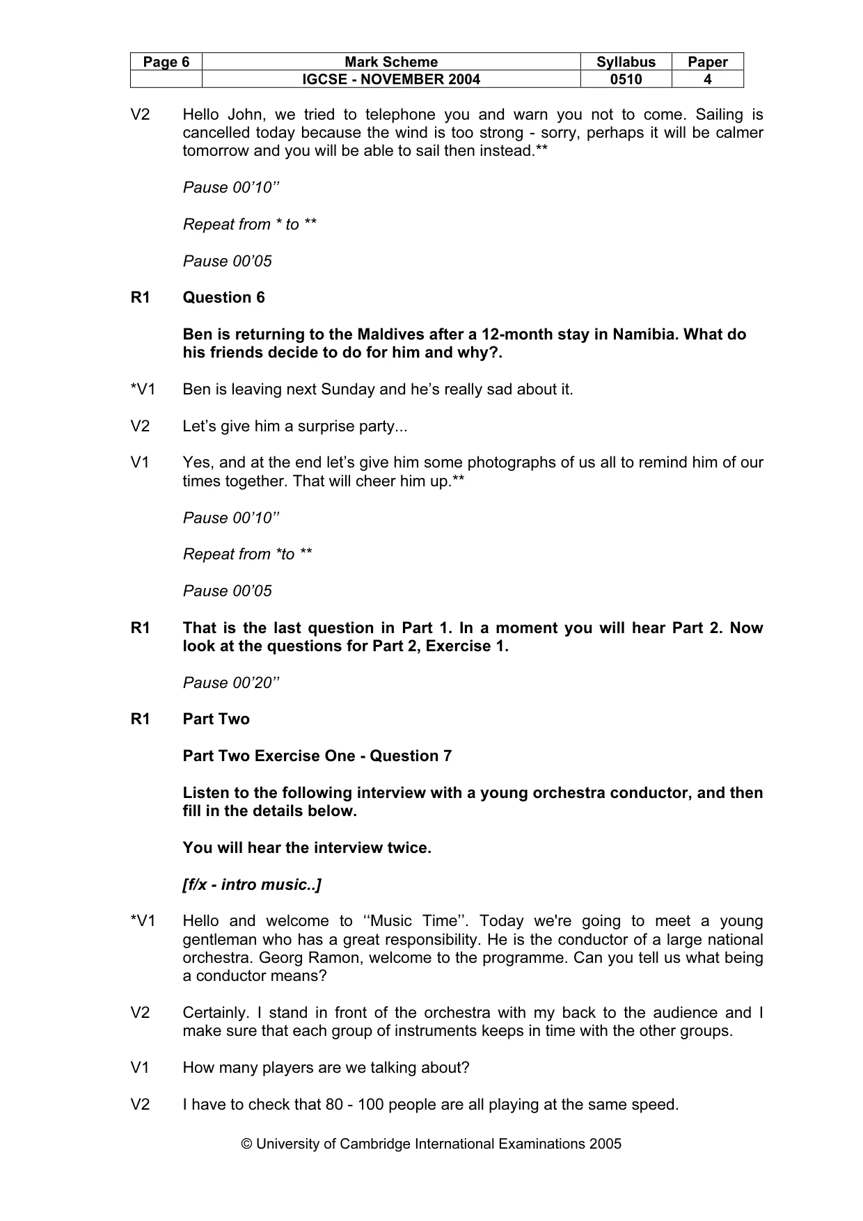 Mark scheme, page 9 of 15